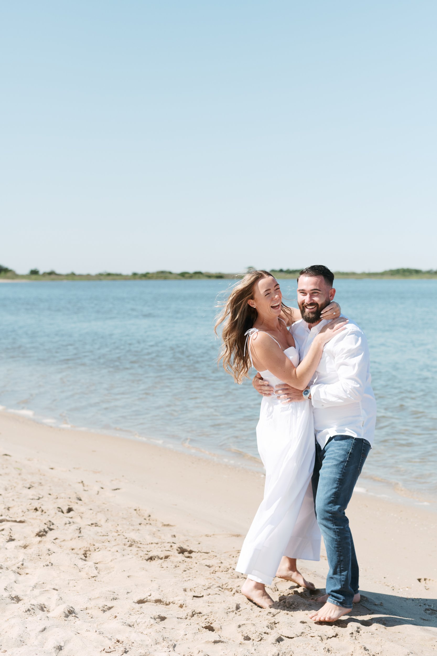 Boat Engagement Session Photos at Jones Beach