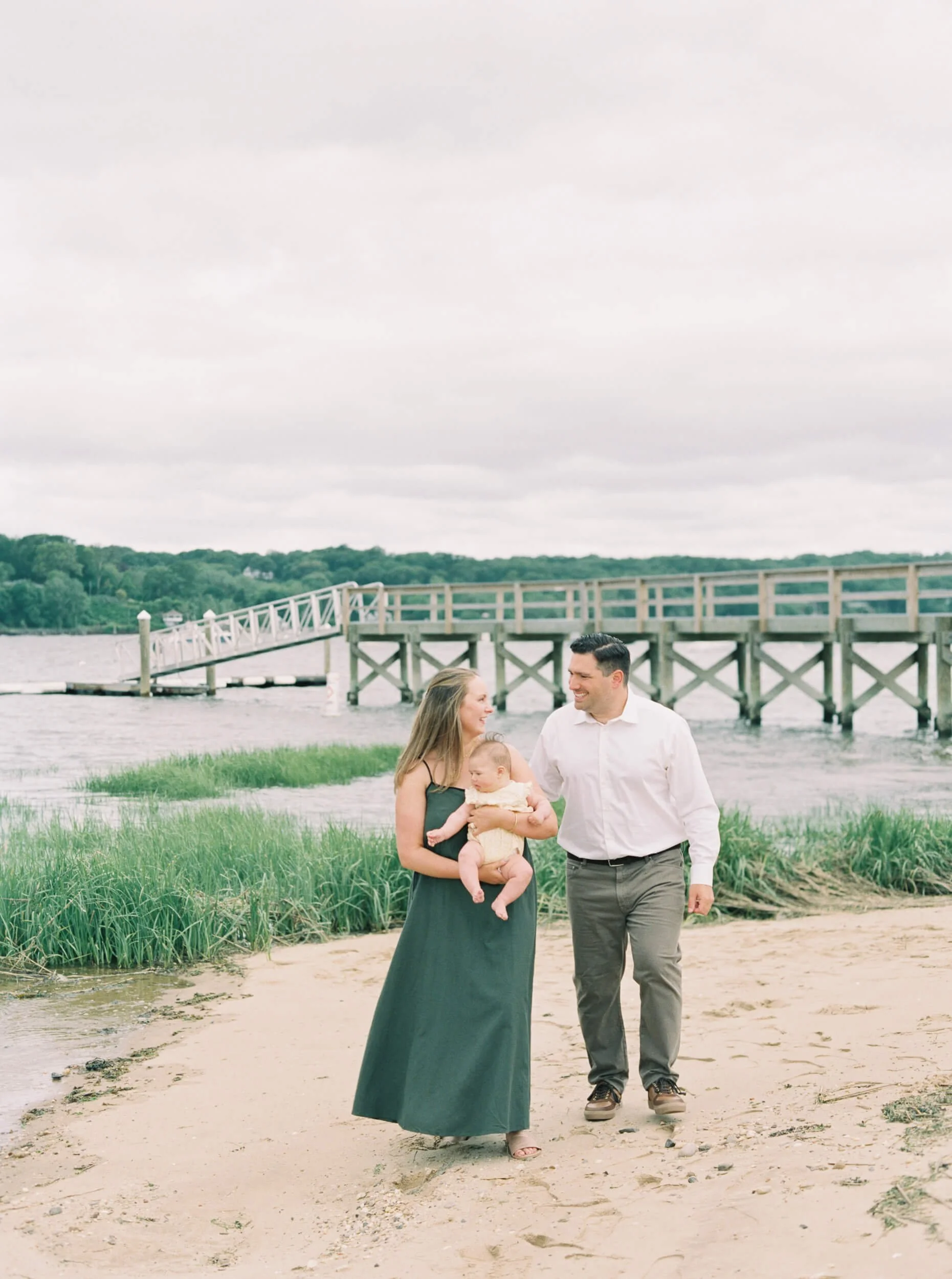 Family Portraits on the beach in Cold Spring Harbor, NY