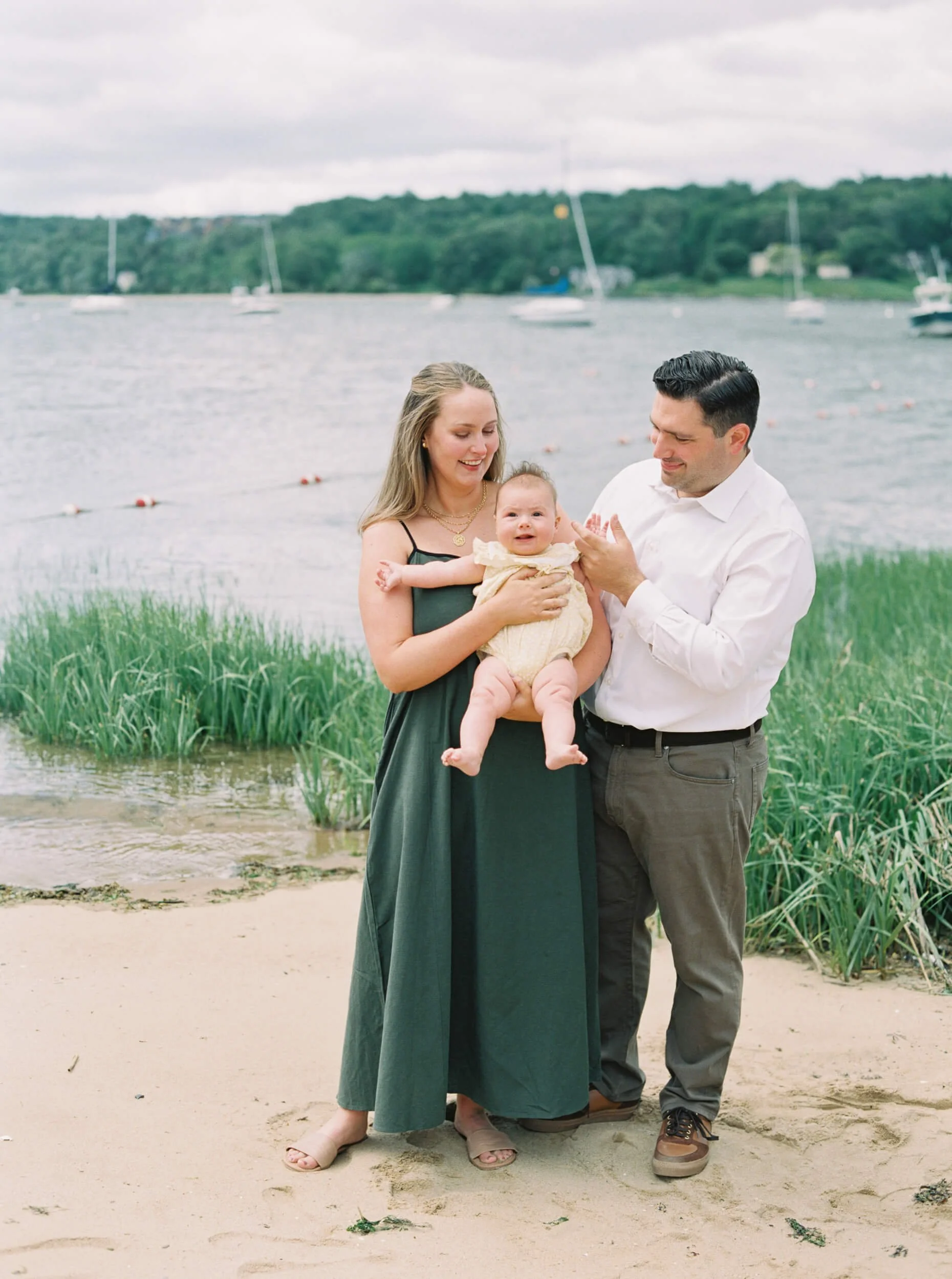 Family Portraits on the beach in Cold Spring Harbor, NY