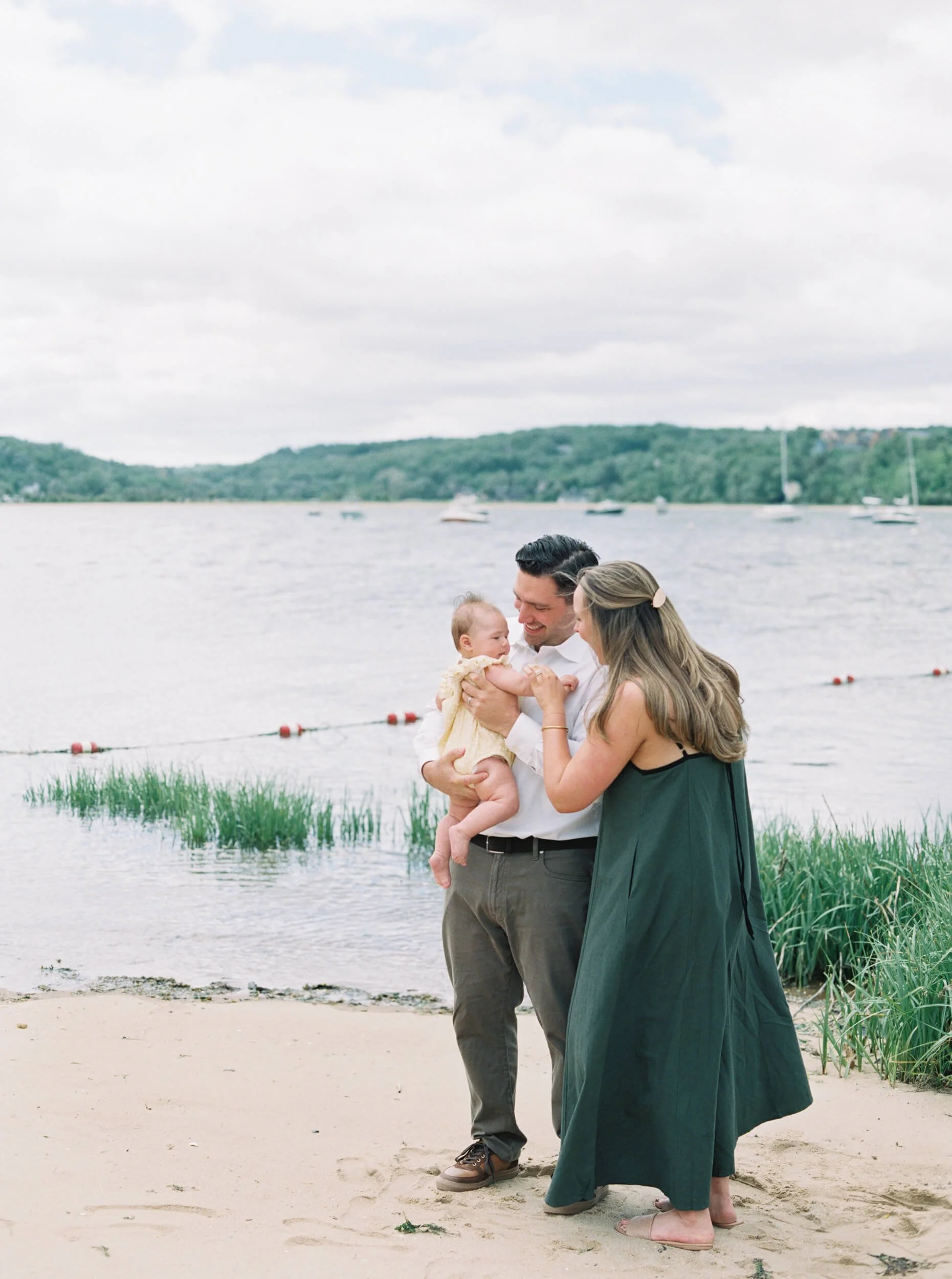Family Portraits on the beach in Cold Spring Harbor, NY