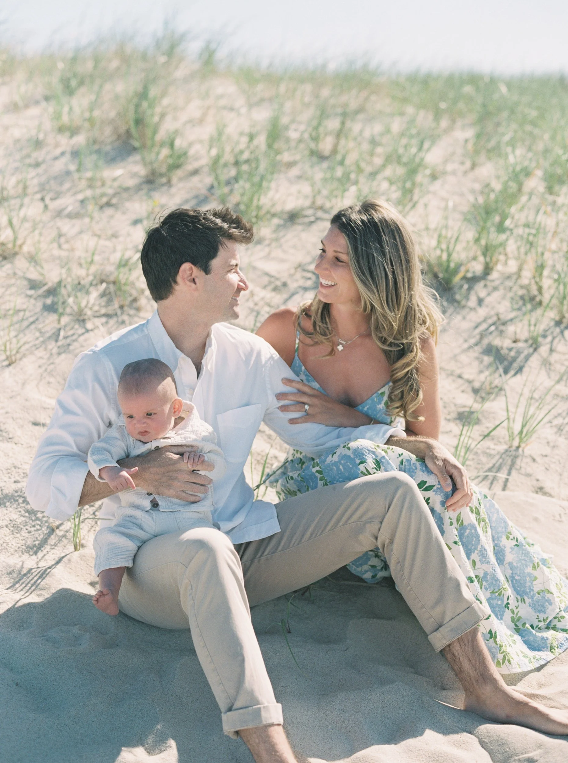 9. Beach milestone photos with a family photographer in New York City