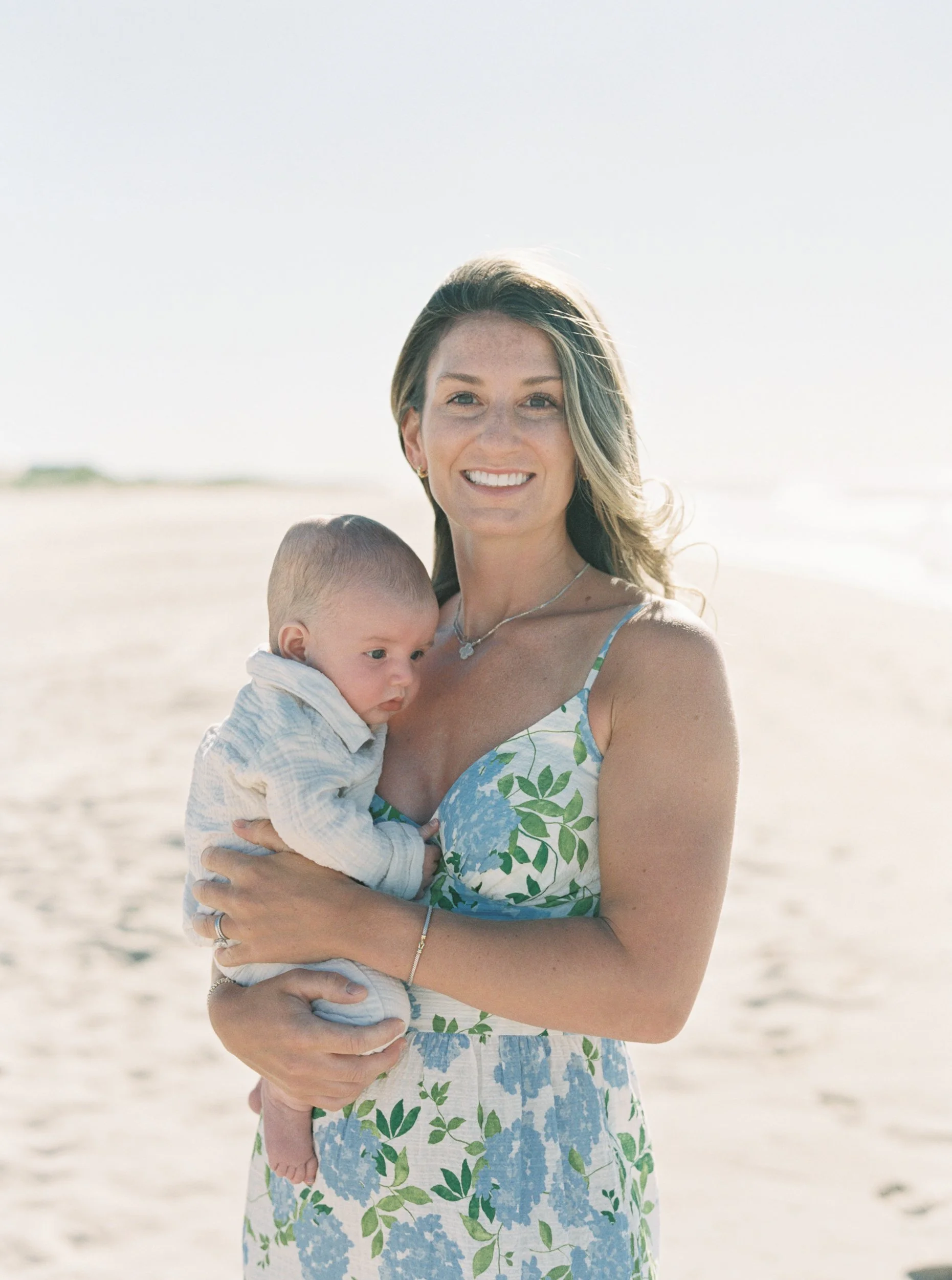 3. Baby boy during his four month milestone session at the beach