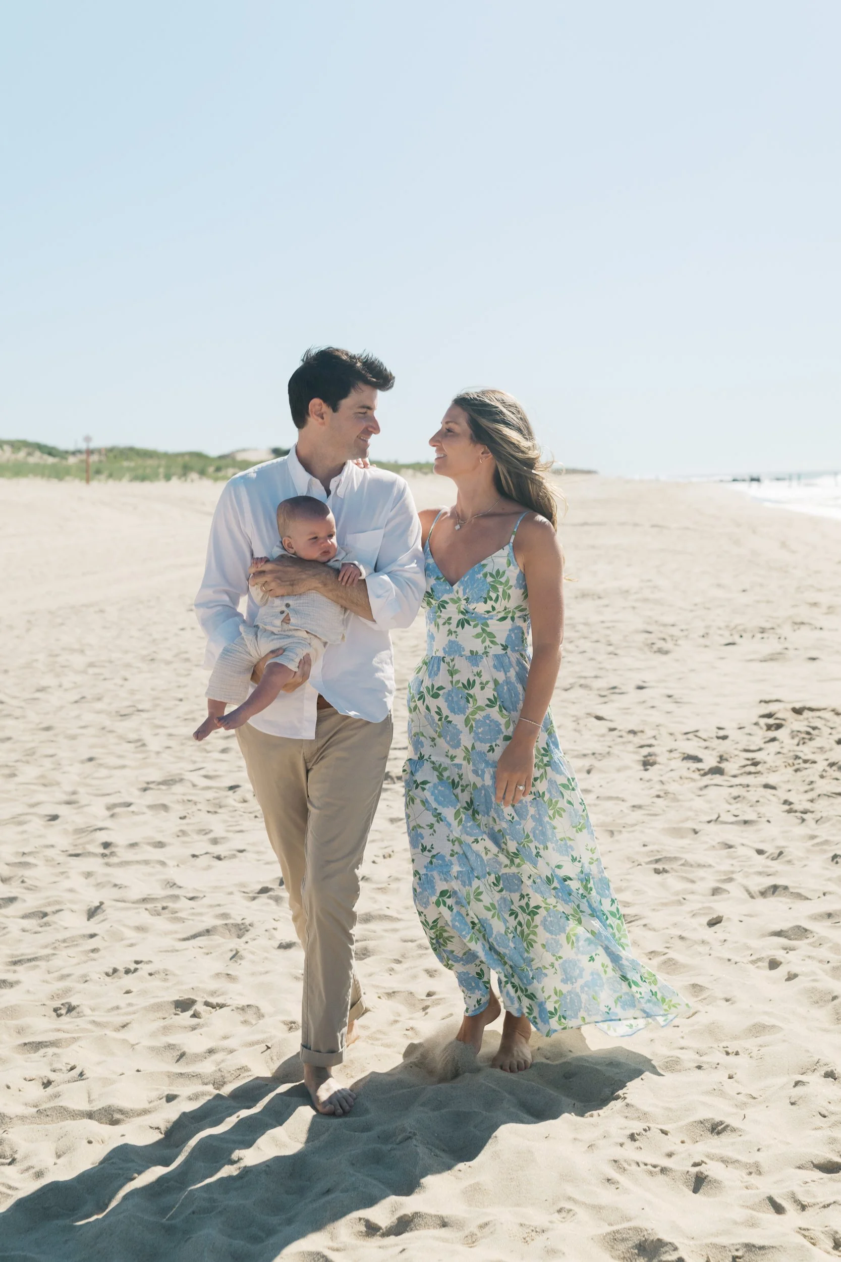 9. Beach milestone photos with a family photographer in New York City