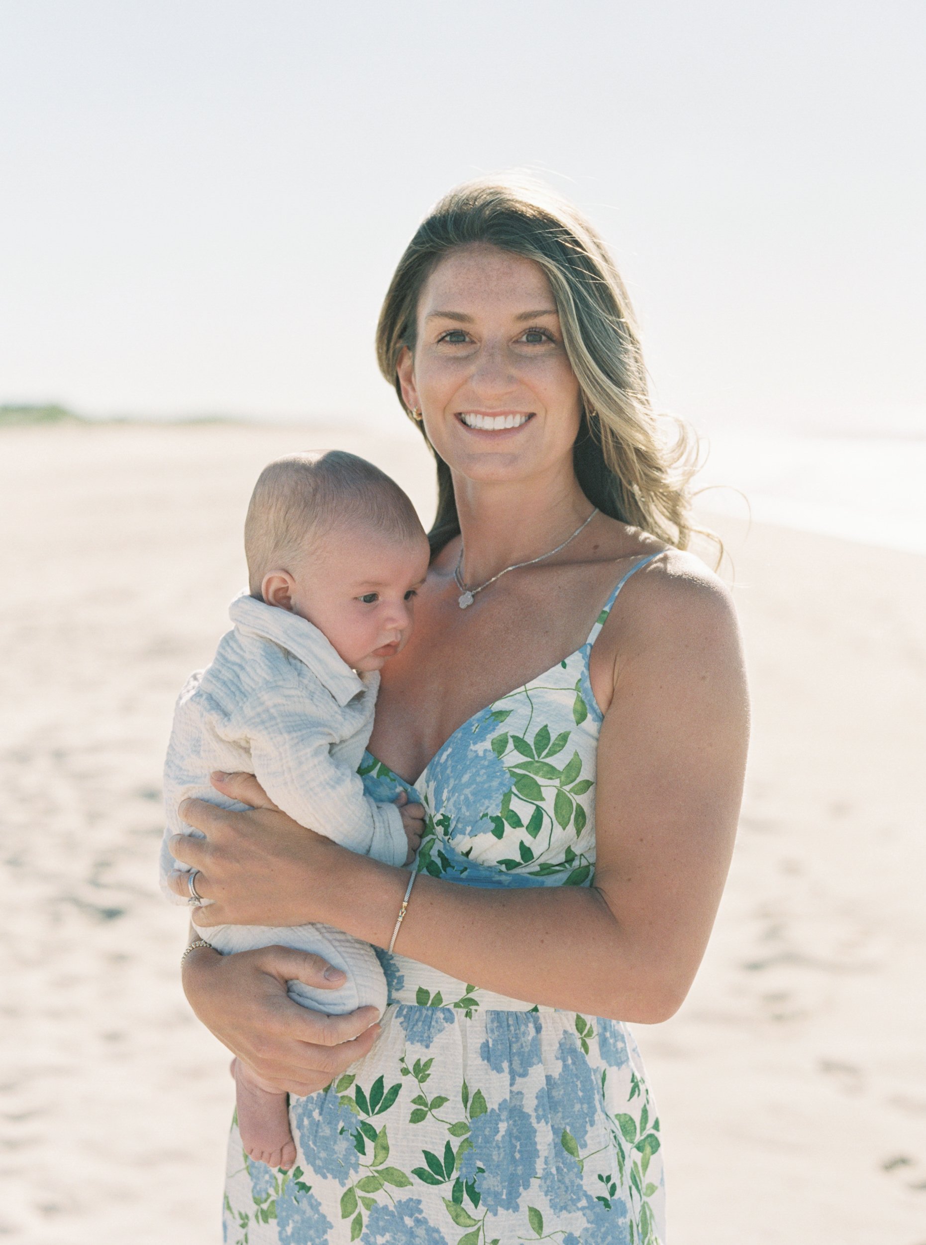 9. Beach milestone photos with a family photographer in New York City