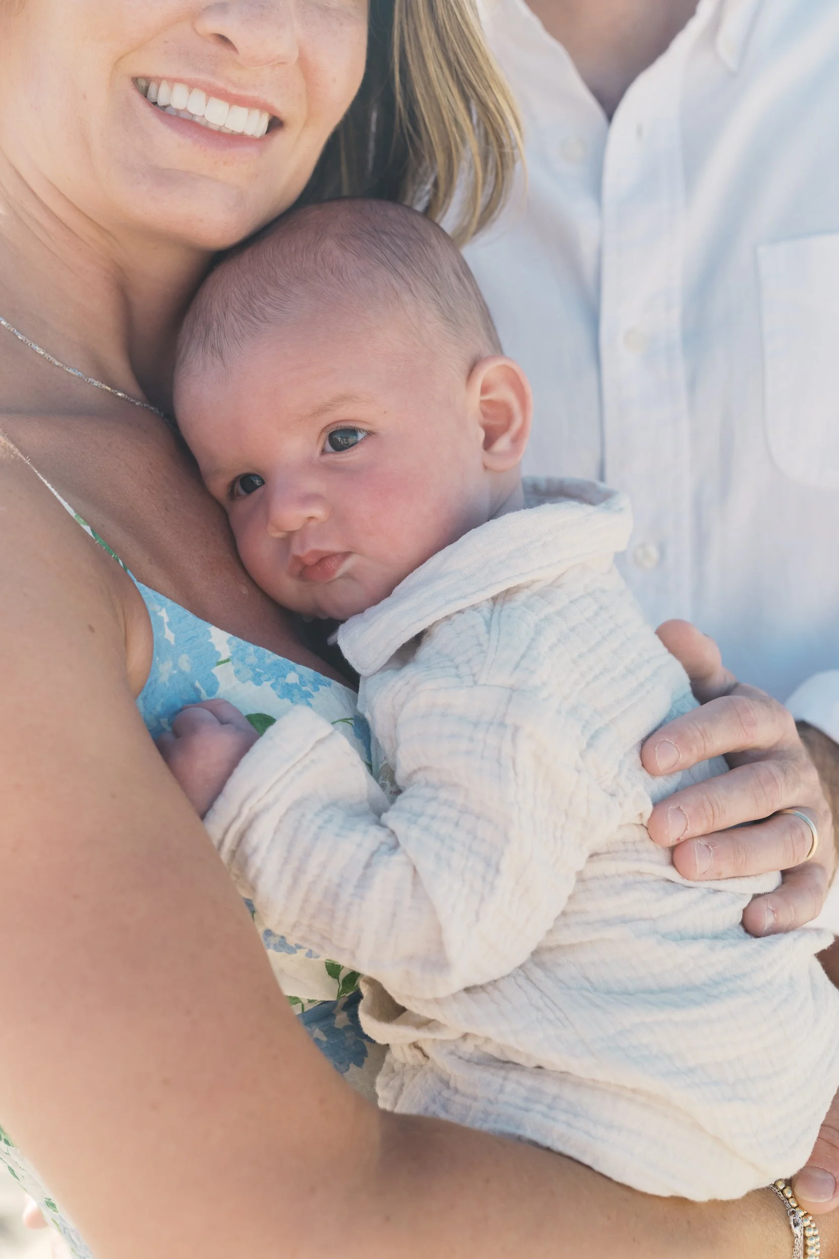 9. Beach milestone photos with a family photographer in New York City
