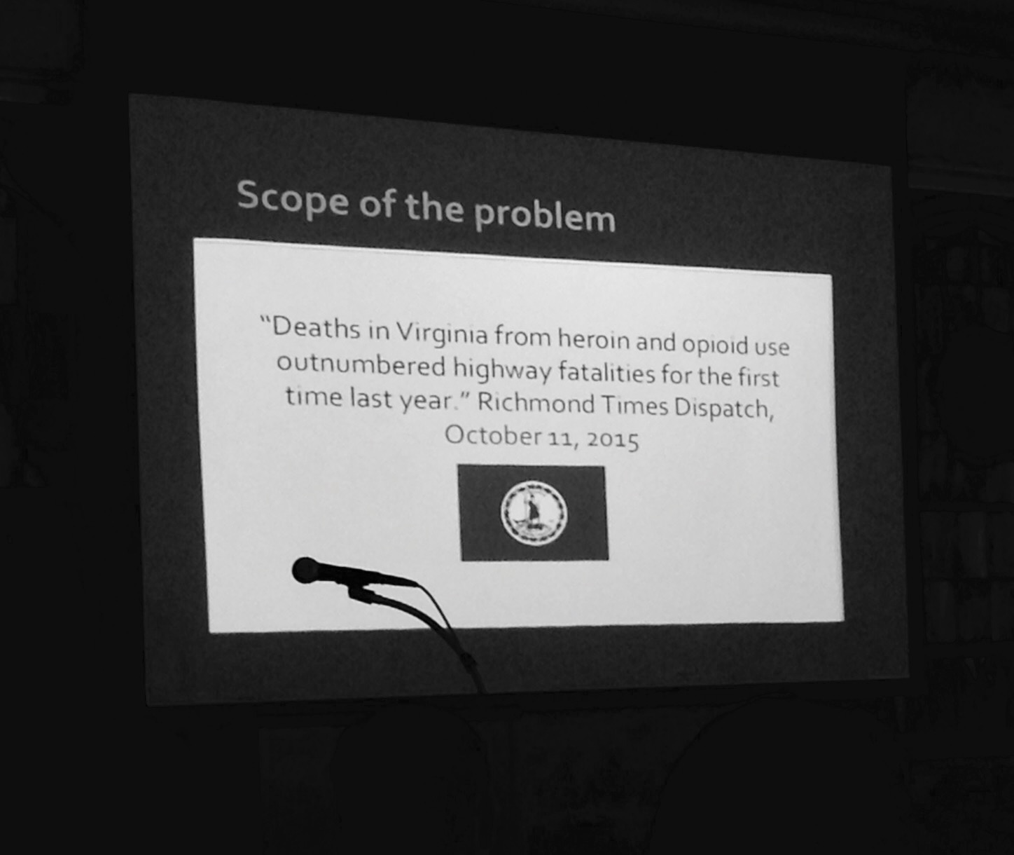 Agents used facts, statistics, and stories to explain the drug and gang problem that exists in Southside Virginia.