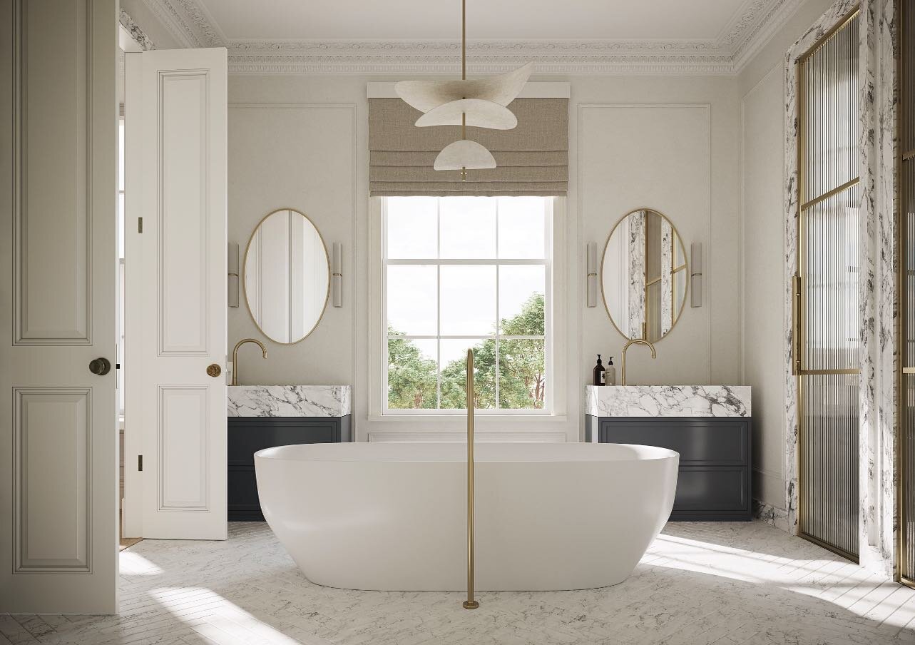 Unveiling the principle bathroom space we have designed for this elegant Notting Hill home alongside architects @nashbakerarchi @louiseholtdesign #interiordesign #interiorarchitecture #londoninteriors #bathroomdecor #bathroomdesign #marble #luxurylif