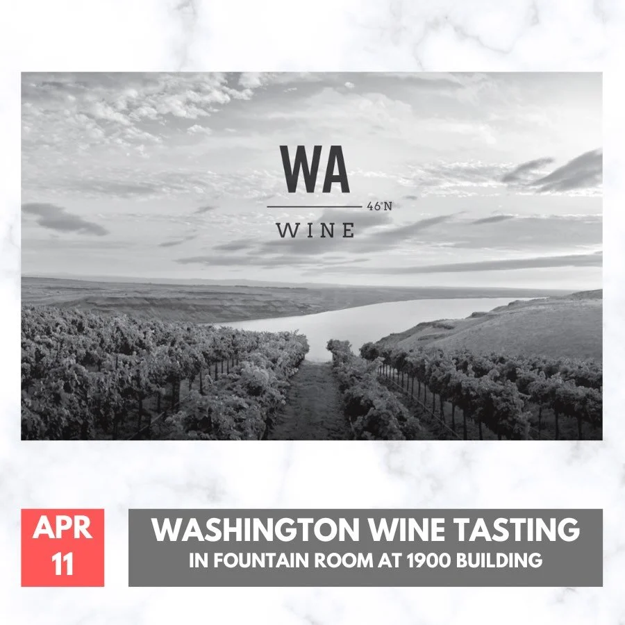 April and May at 1900 ✨

4/11 &bull; A Washington Wine Tasting showcasing wines from Red Mountain to Horse Heaven Hills to Walla Walla Valley, poured by an outstanding lineup of @wa_state_wine wineries. Tickets include all tastes, conversation with w