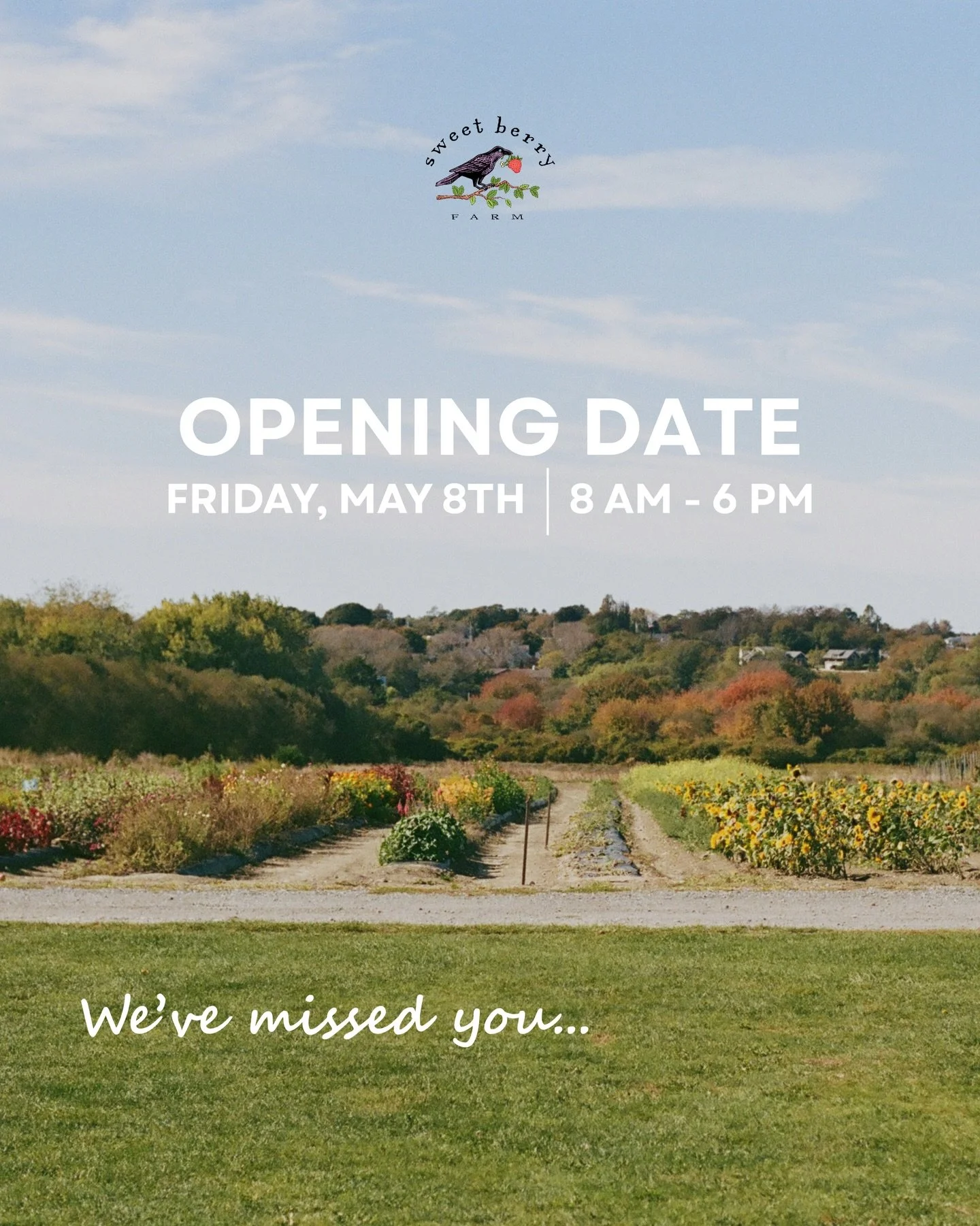 Opening Friday, May 8th 🌱 We&rsquo;re kicking off the season this Mother&rsquo;s Day weekend&mdash; come soak it all in with us. 

Mother&rsquo;s Day bouquets will be available for pre-order soon 💐