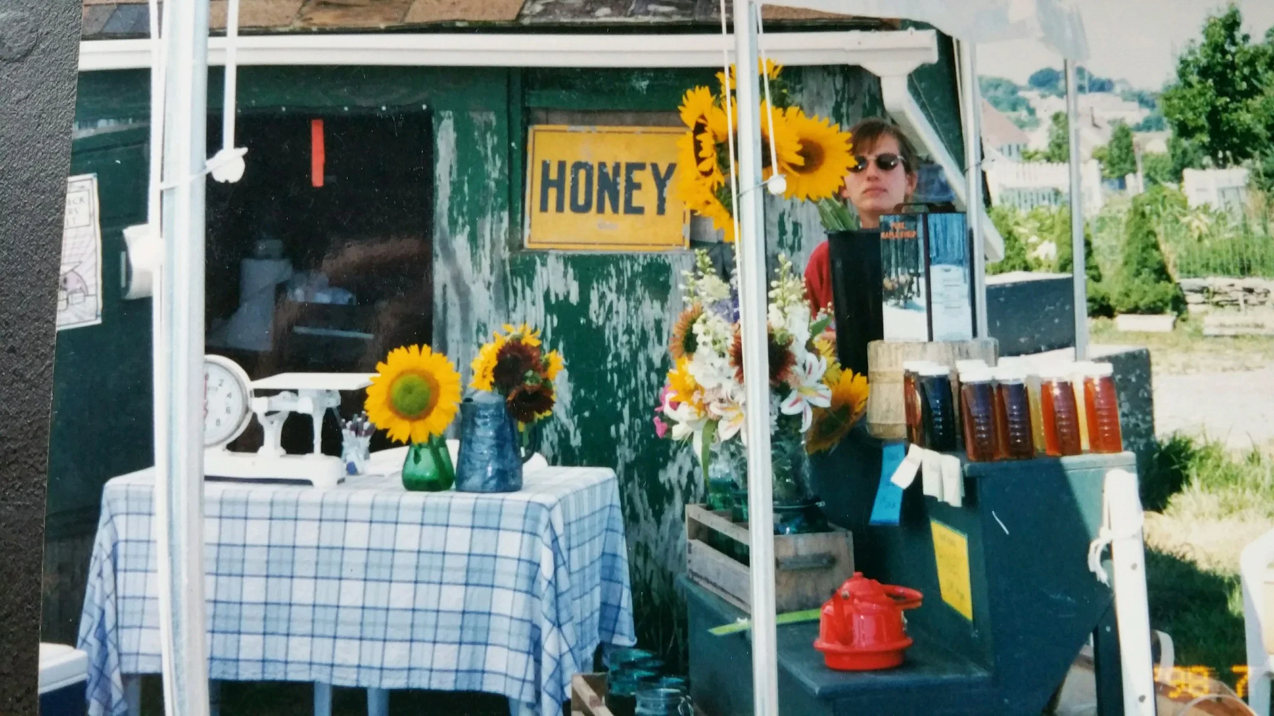 Michelle in the early days of the Farm Stand