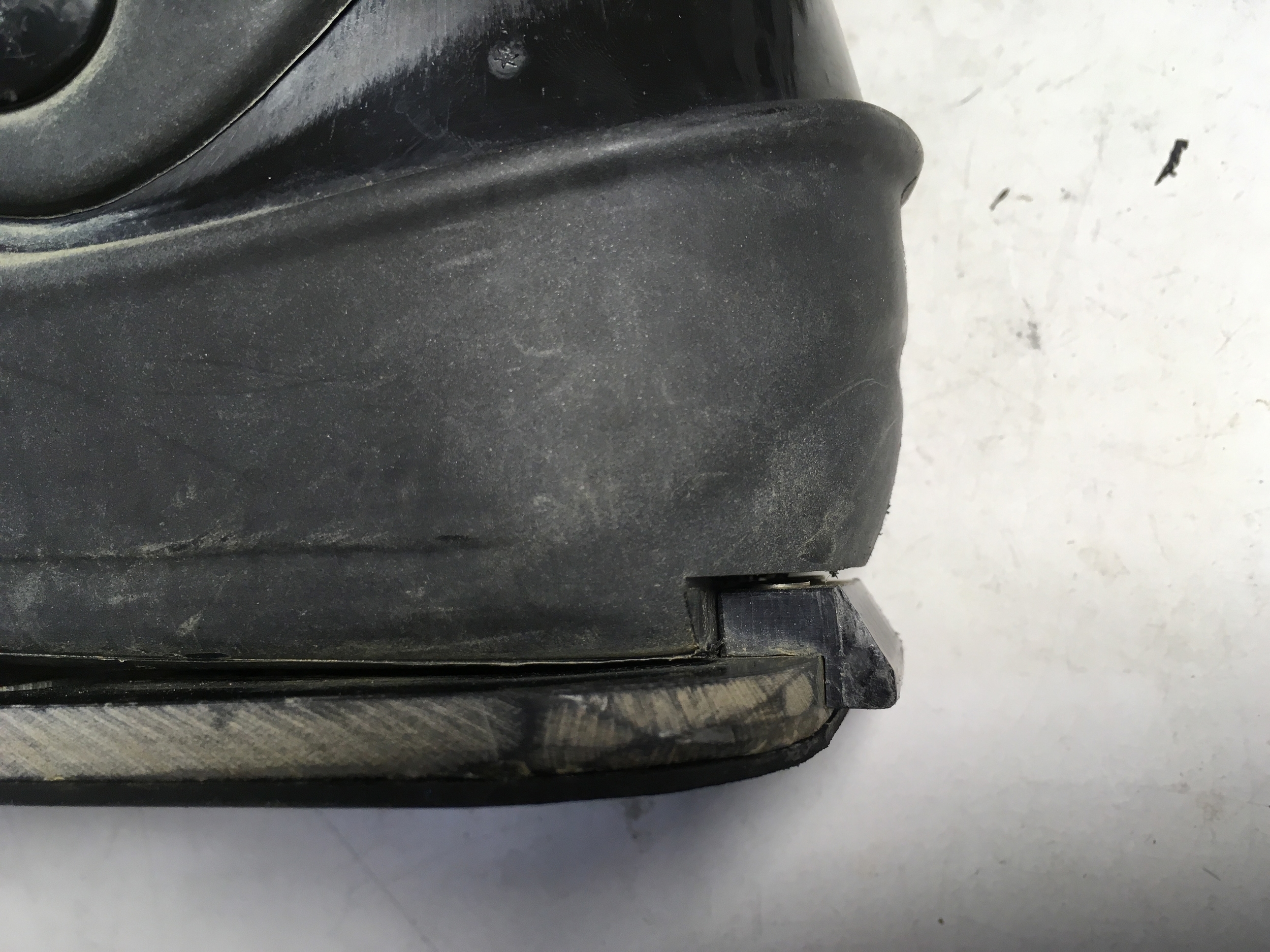 Notch cut in back of boot & positioning.