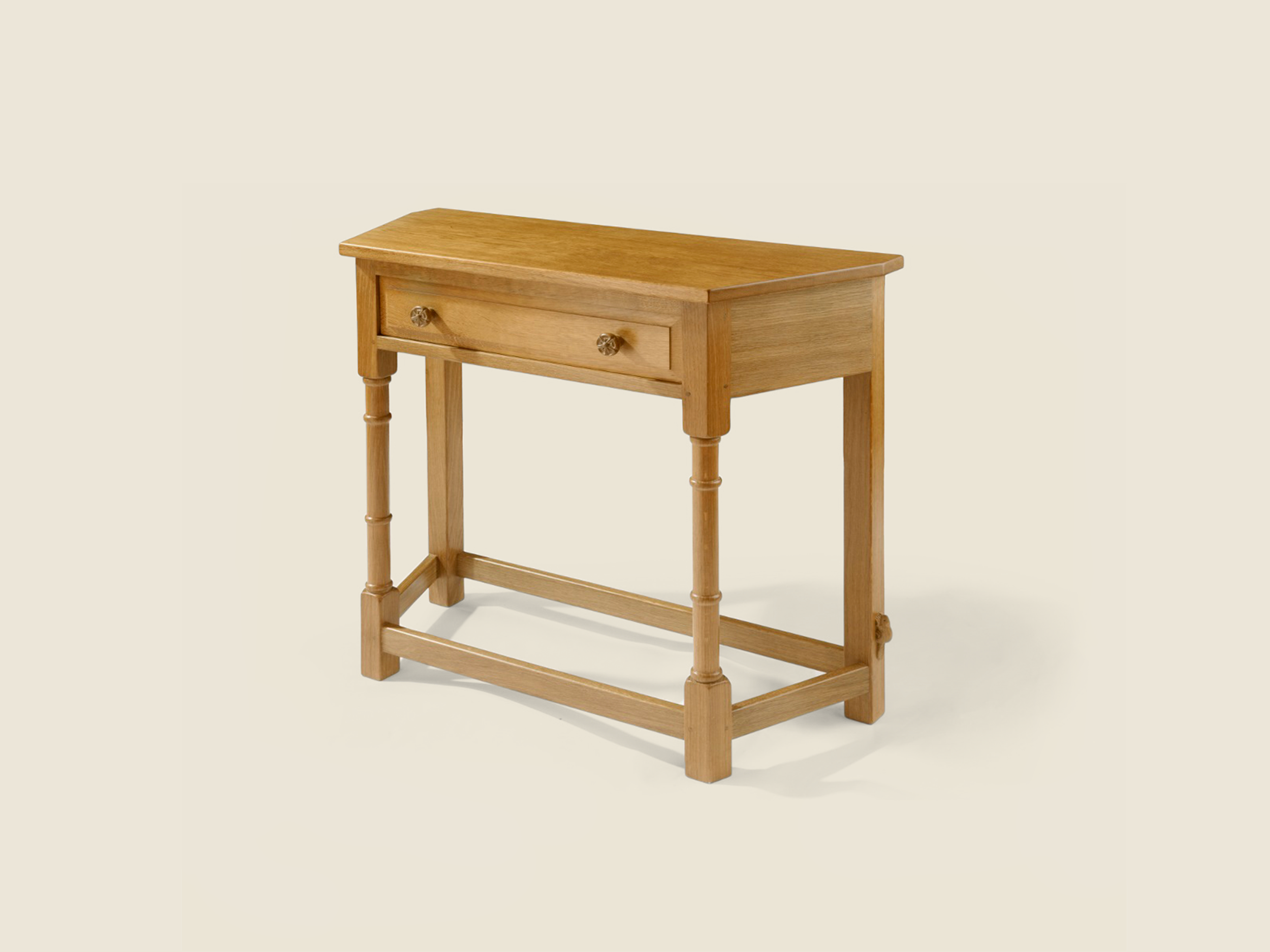 BF1003 Solid Oak Canted Hall Table 