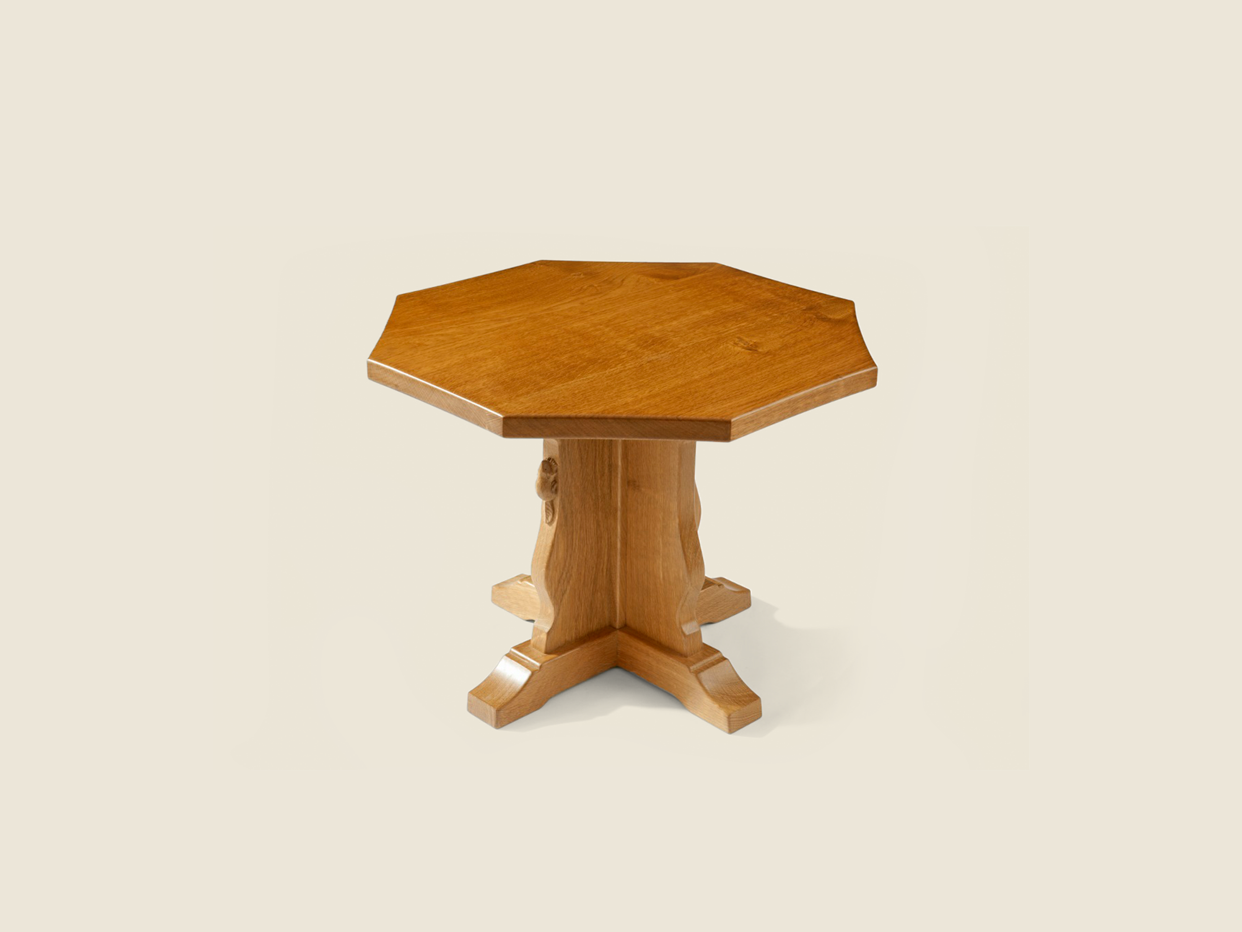 BF1005 Solid Oak Octagonal Coffee Table on Cruciform Pedestal 