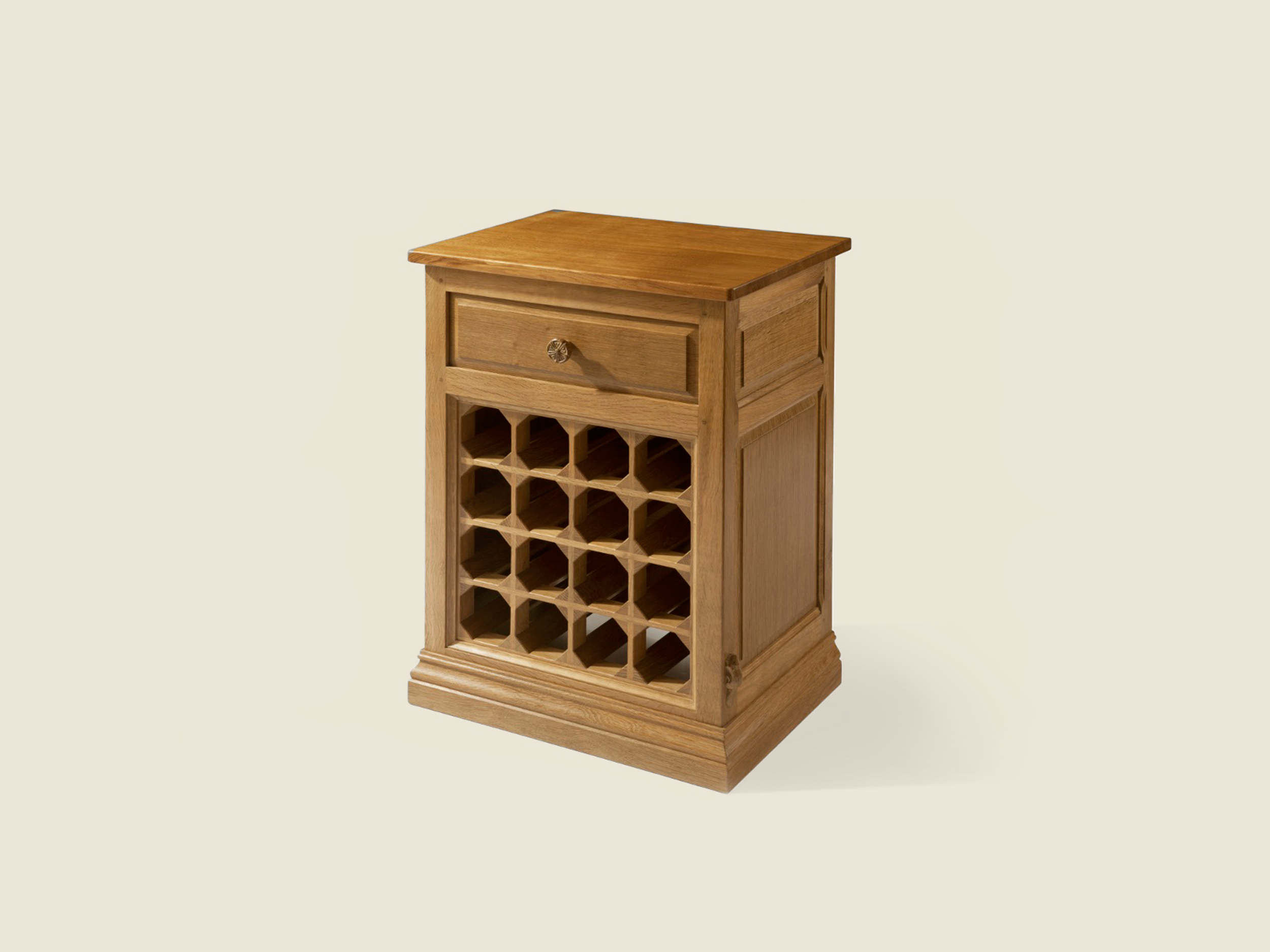 BF601 Solid Oak Wine Cabinet