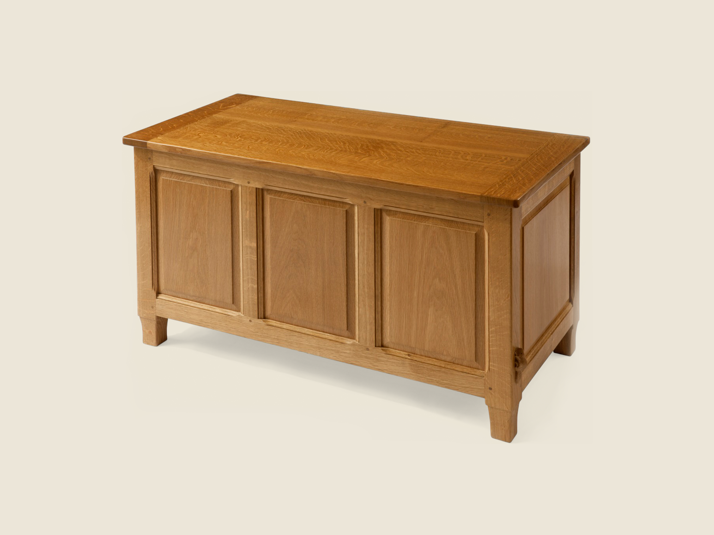 BF605 Oak Blanket Chest with Planed flat Lid