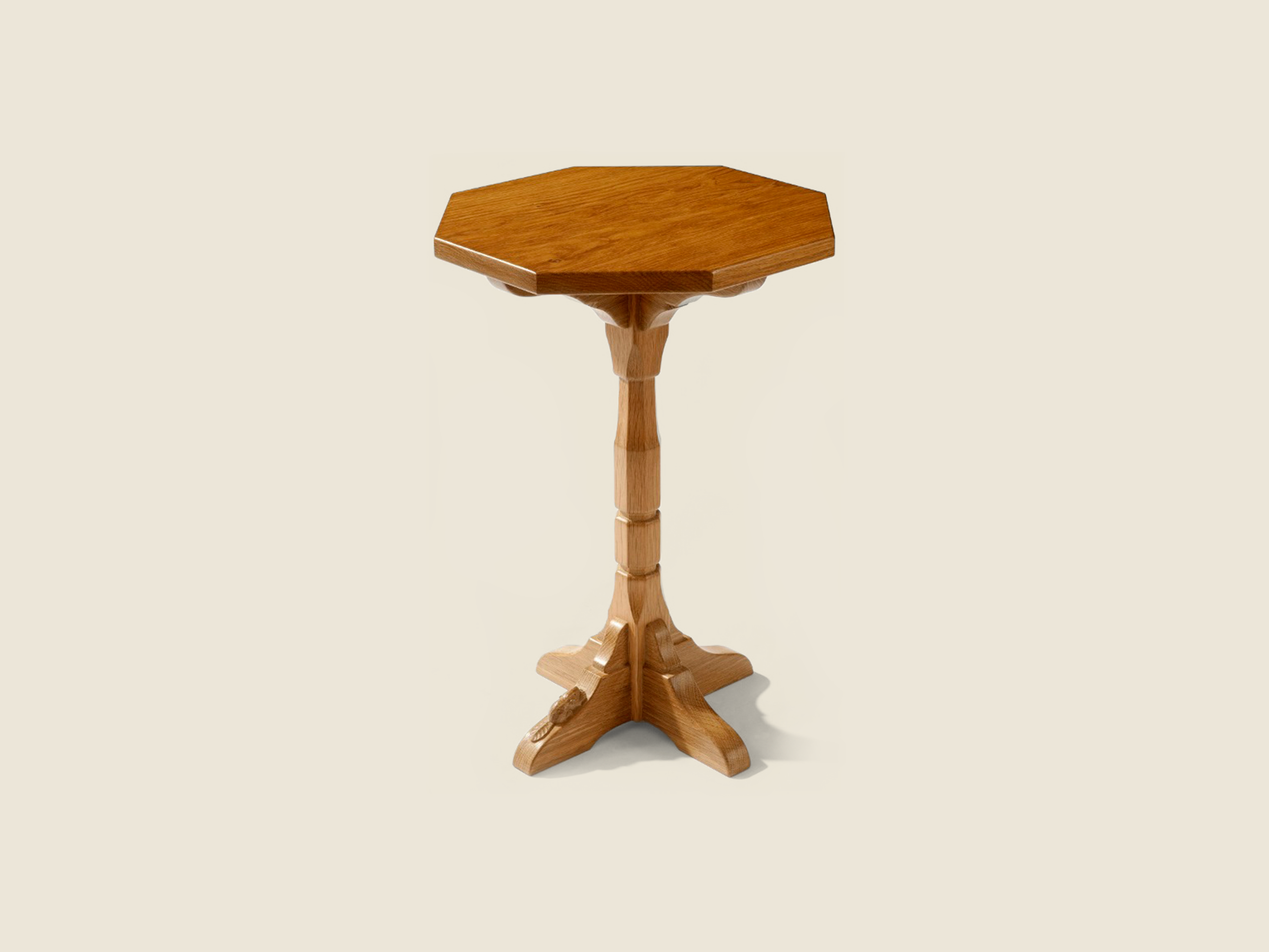 BF1006 Solid Oak Octagonal Wine Table 