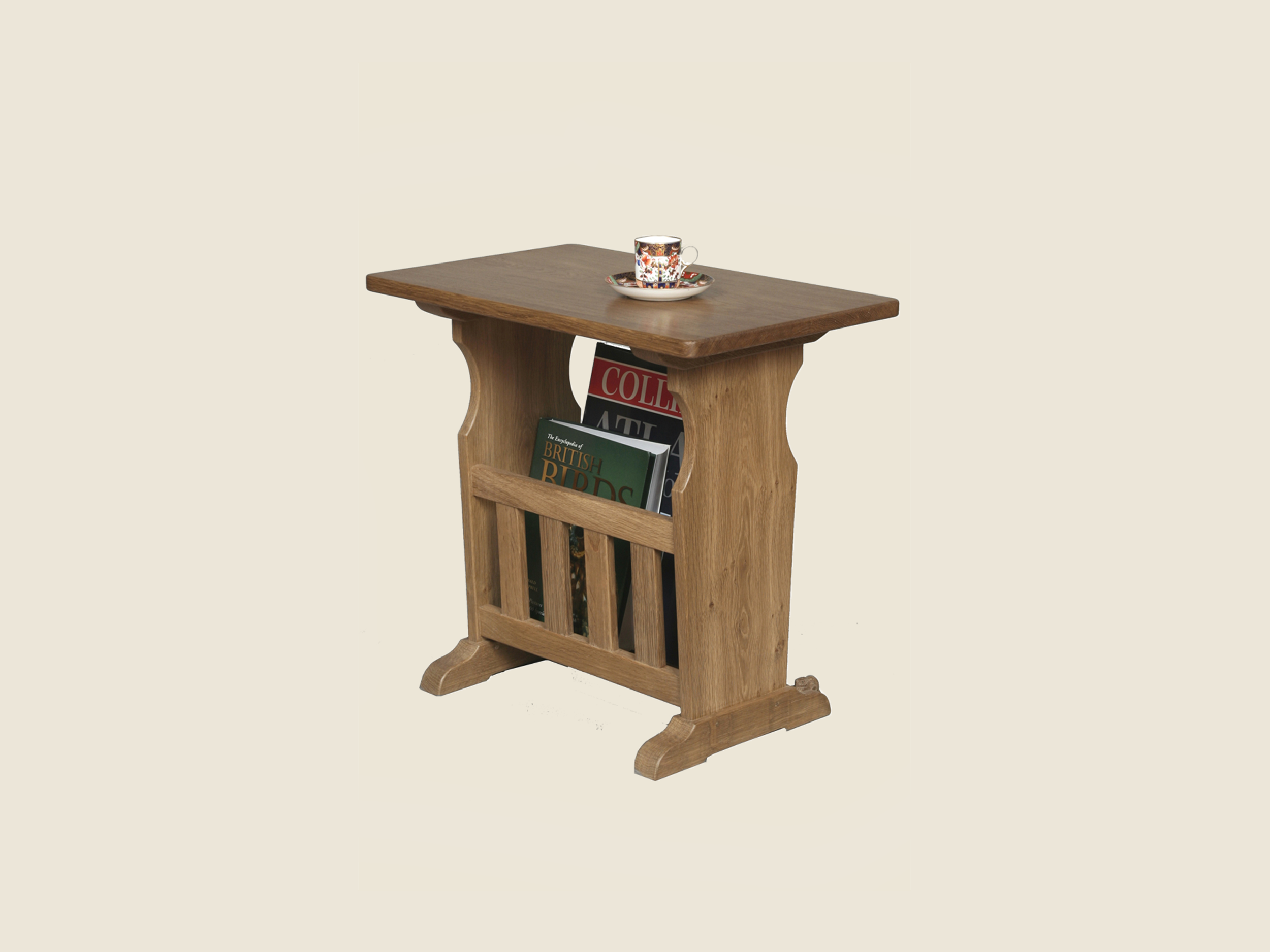 BF1008 Solid Oak Magazine Table 