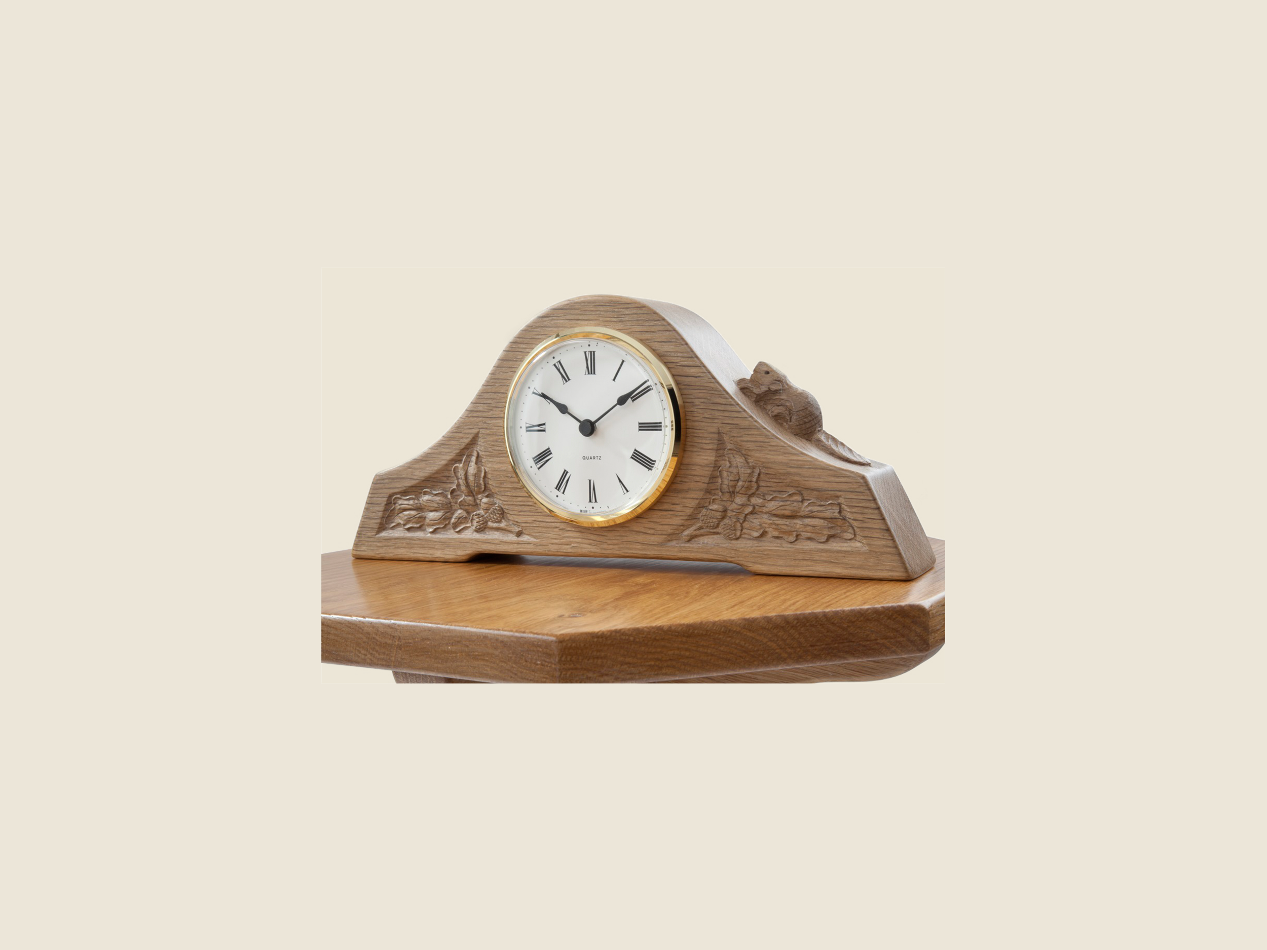 BF803 Oak Mantel Clock 