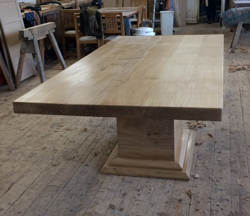 Pedestal Base Custom Made Dining Table, Custom Wood Dining Table Bases