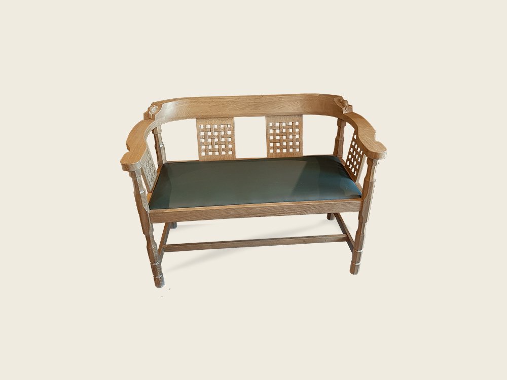 BF241 Twin Seated Lattice Back Monk's Chair