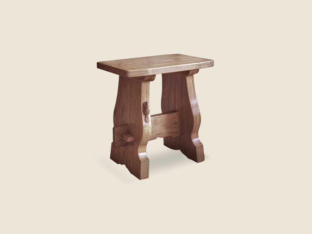 BF242 Chunky Oak Stool 