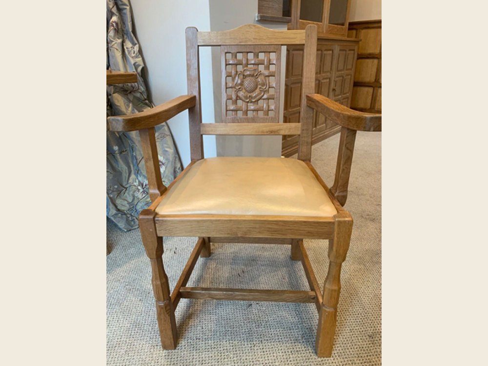 Vintage Lattice Back Carver Chair  (Available)