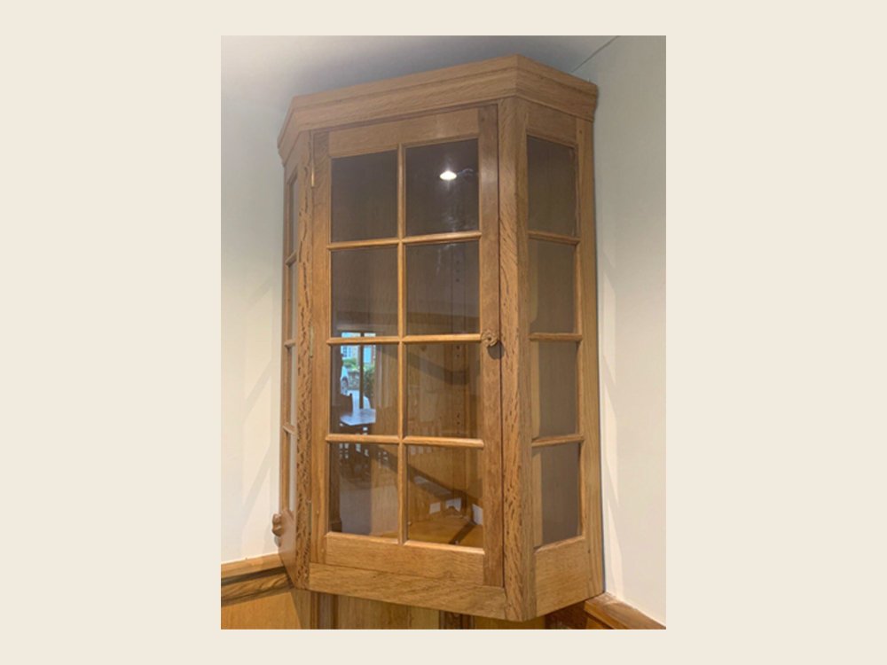 Vintage Wall Mounted Corner Display Cabinet  (Available)