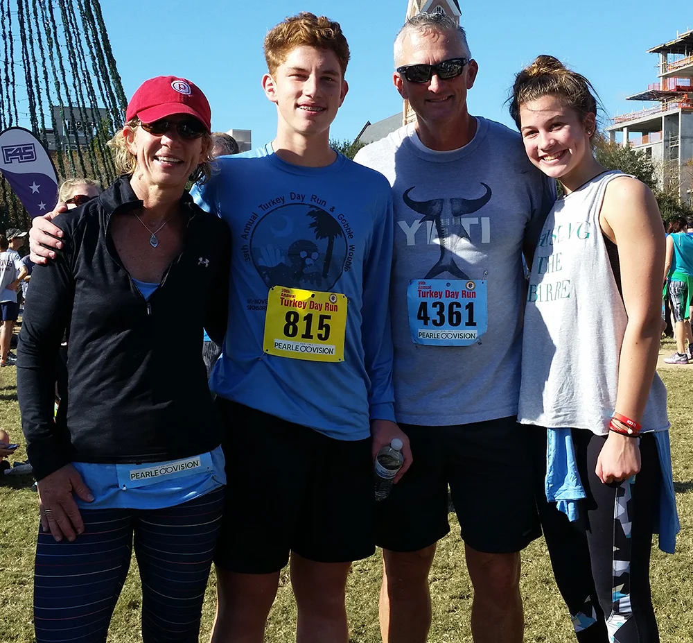 Logan with his parents family – Tom and Holly Brown and sister, Carly