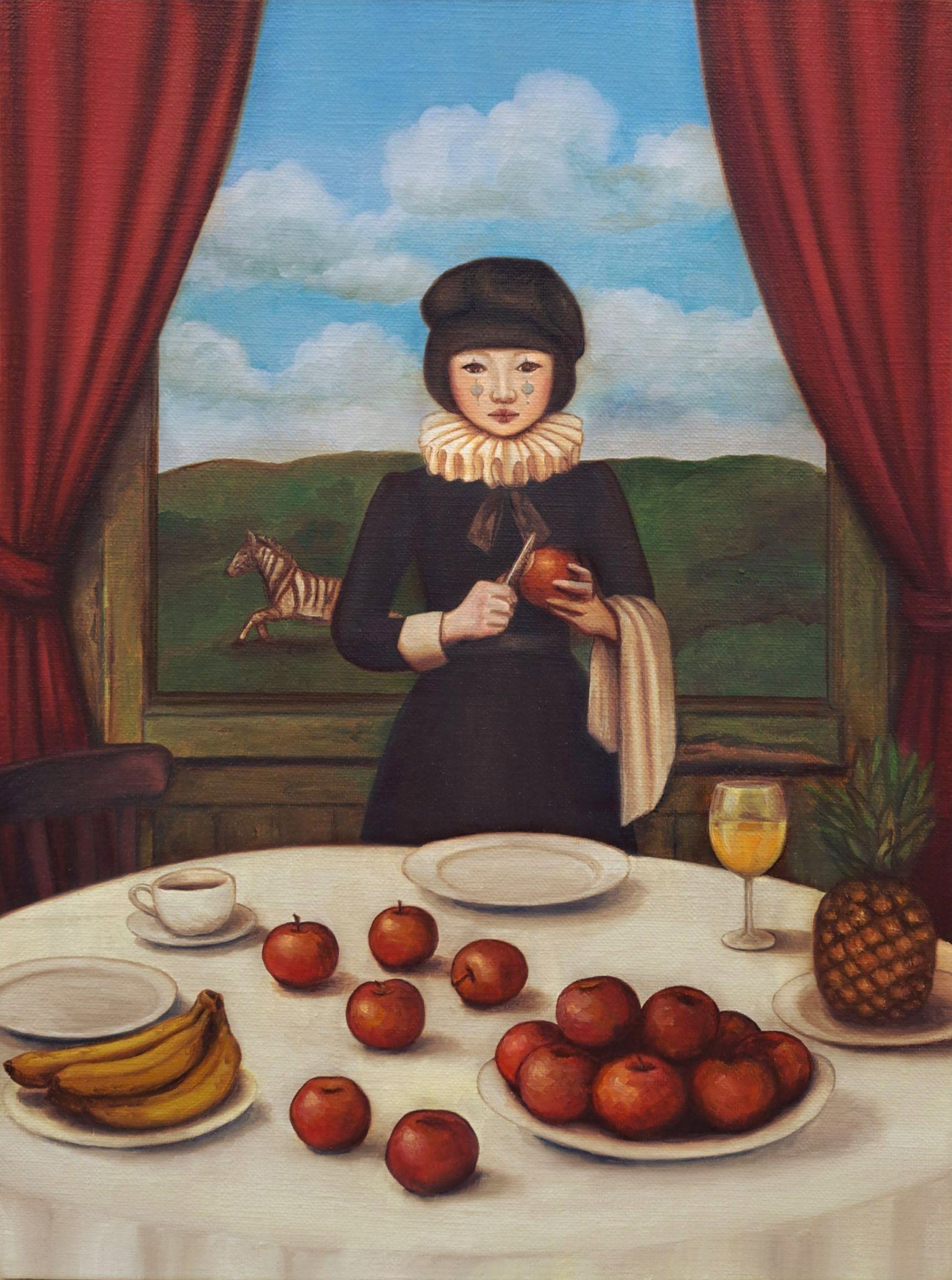 Jaeyi Kim "The Inferior Honor Student", 2026, Oil on Canvas, 18 x 13 in