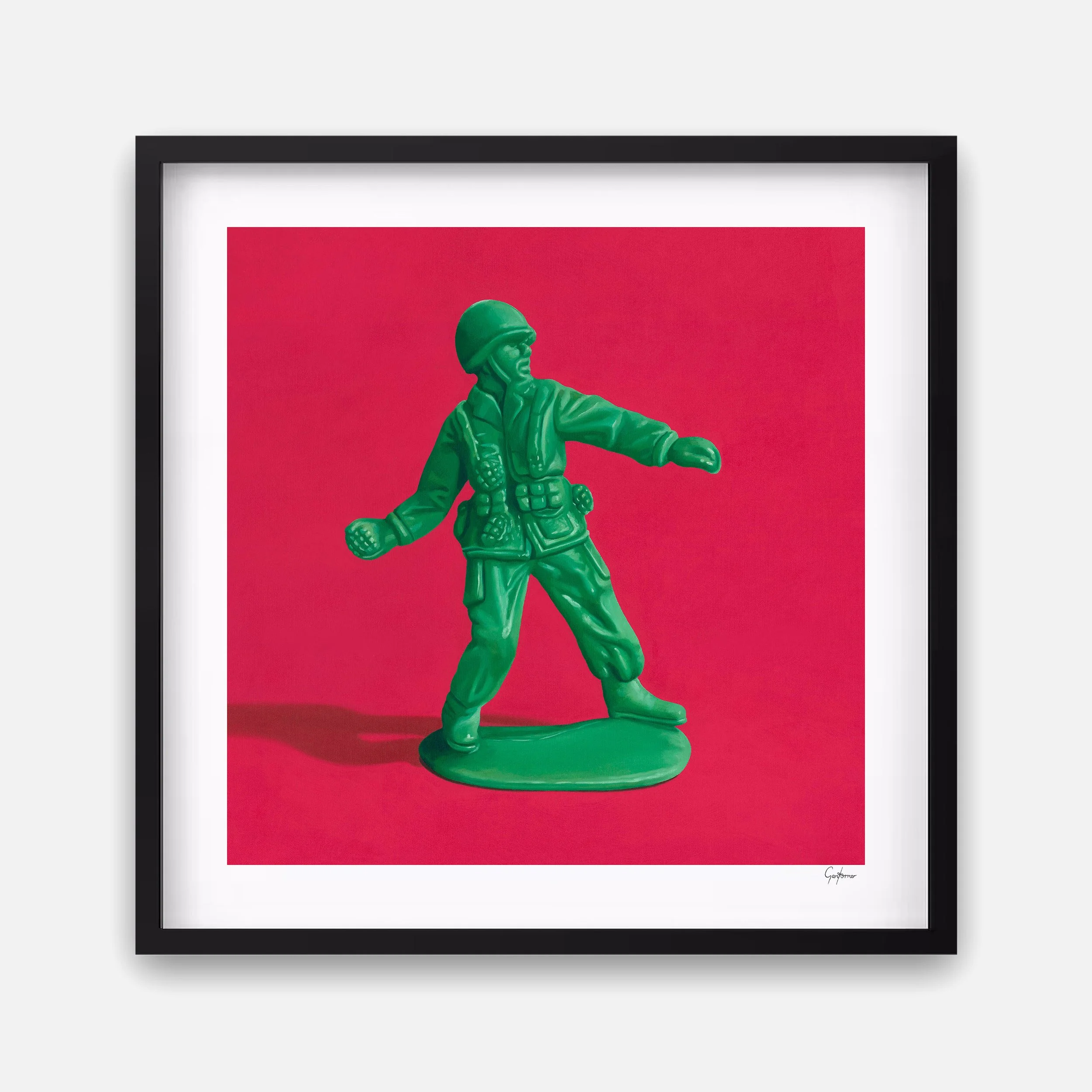 Thomas VanDyke Gallery_Gary Armer_Fragmentation_2023_Oil on canvas_60.5 x 60.5cm_POSTER_BLACK FRAME.jpg