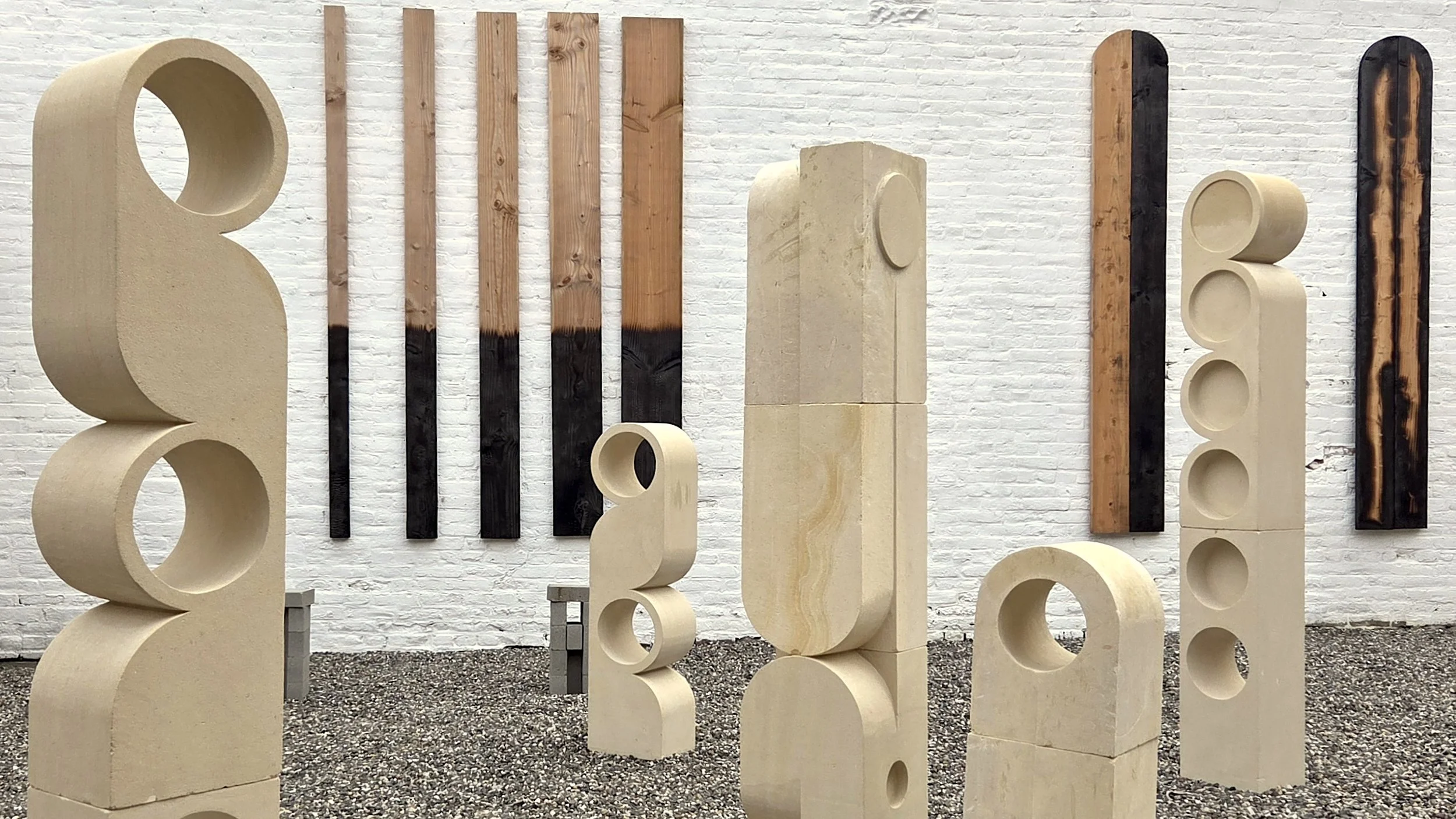 Scott VanderVoort's sculptures in the sculpture garden