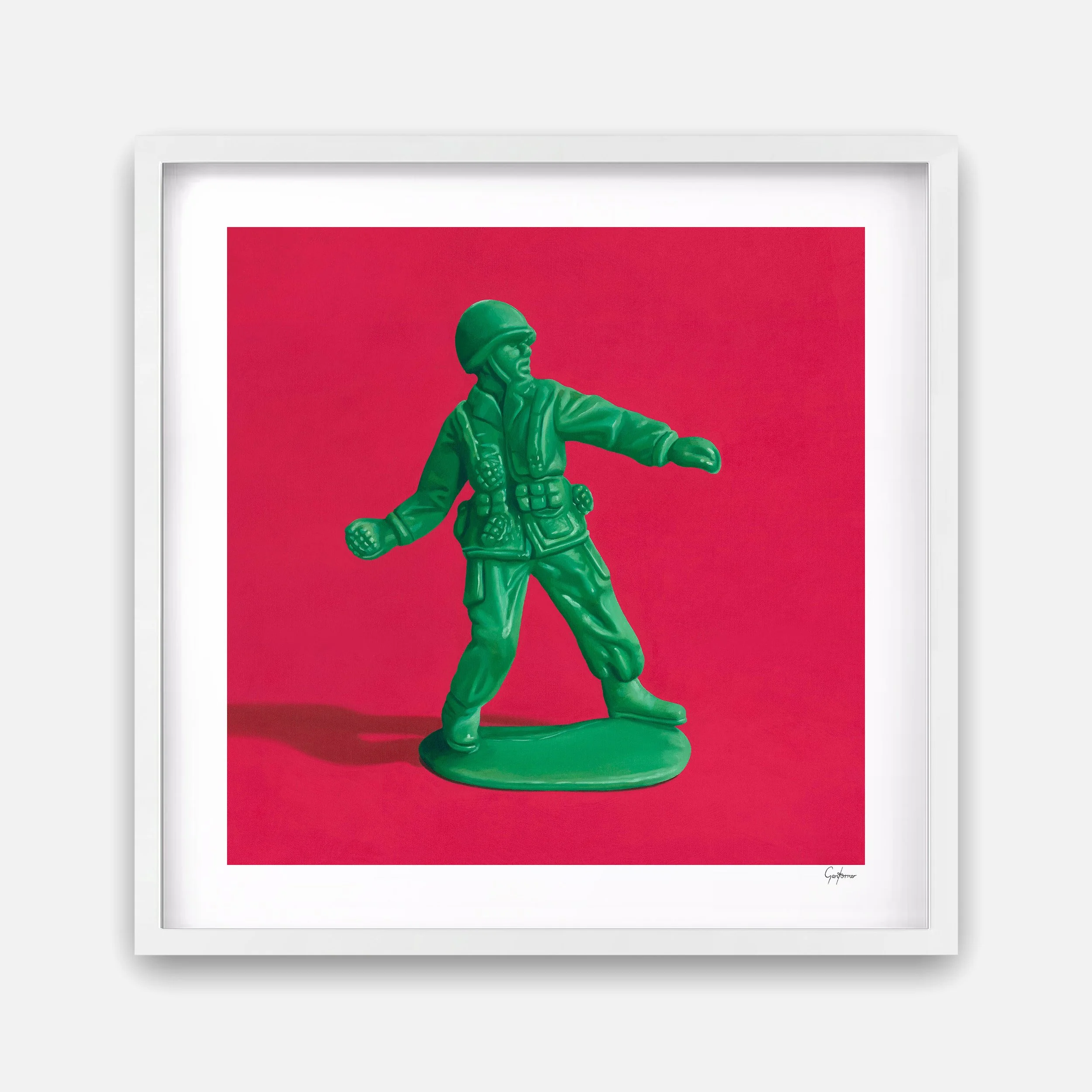 Thomas VanDyke Gallery_Gary Armer_Fragmentation_2023_Oil on canvas_60.5 x 60.5cm_POSTER_WHITE FRAME.jpg