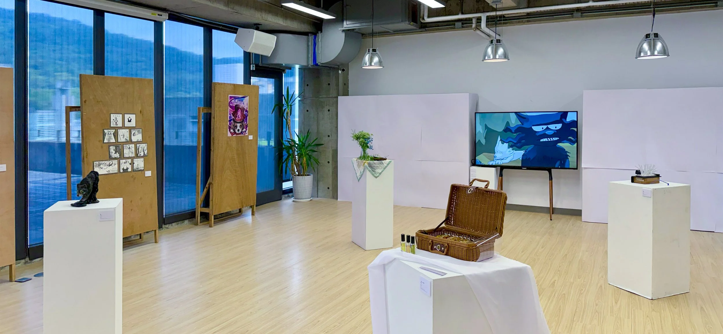 Installation view of "Thomas & Friends: An A508 Production"