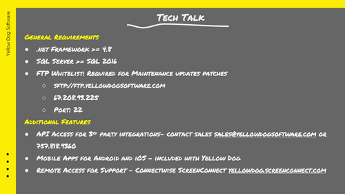 sales & catering — yellow dog software Images High... Tech Requirements — Yellow Dog Software Help