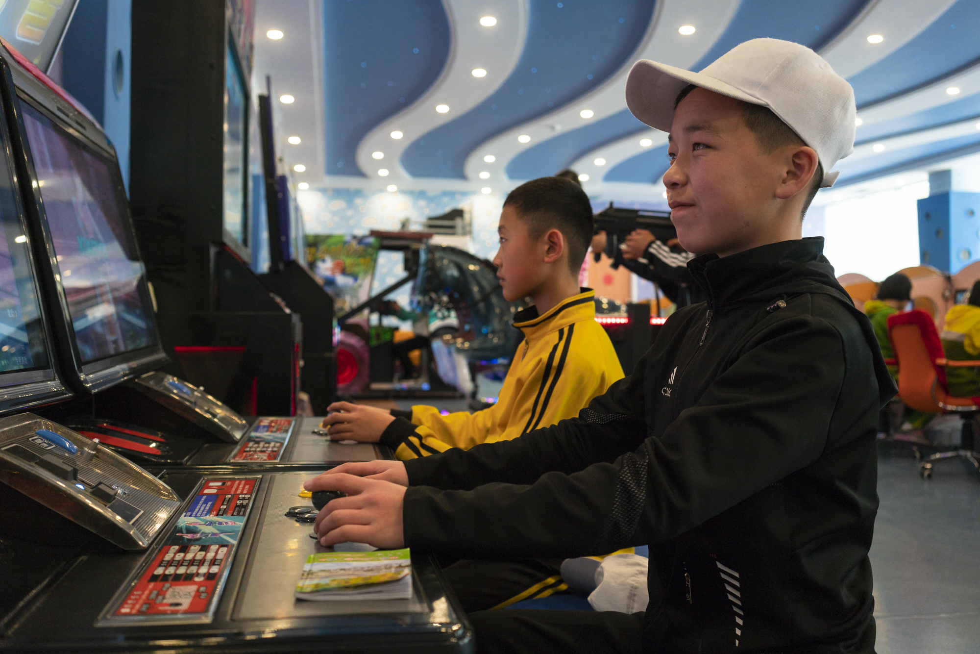  Children of Songdowon International Children’s Camp have the chance to be entertained in rooms filled with all sorts of video games, computers, and even a movie theatre.  It is hard to say how much of this idyllic environment is genuine, if not even