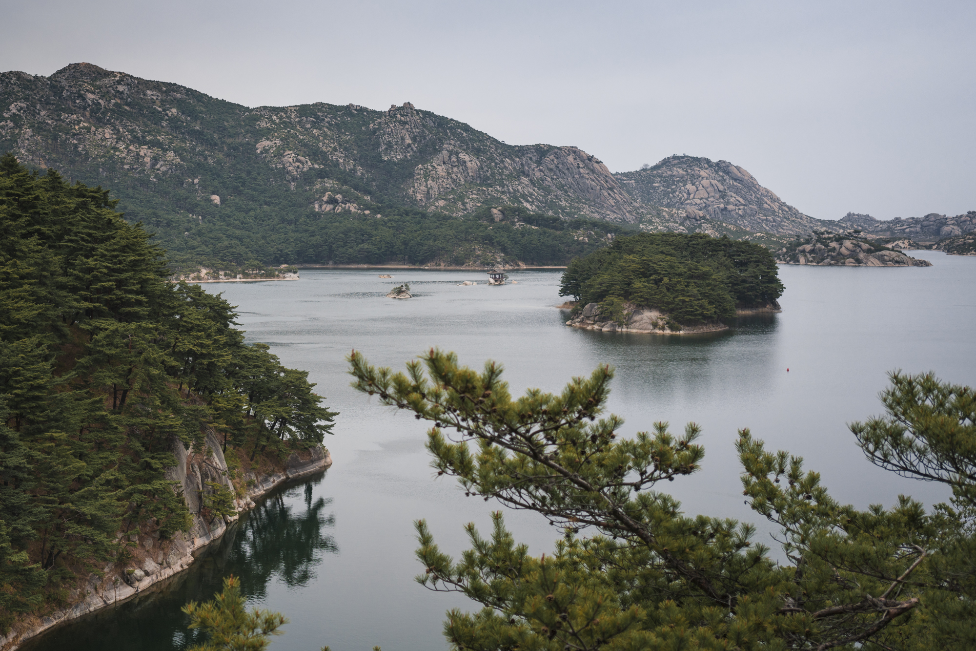 The Lake Samilpo is a freshwater lake part of the Mt. Kumgang Biosphere Reserve UNESCO site in the Mount Kumgang Tourist Region which runs along the east of the Korean Peninsula.