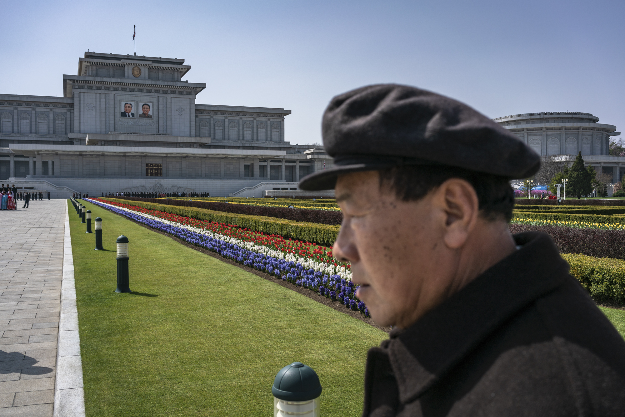  North Koreans pay tributes to nation founders Kim Il Sung and his son Kim Jong Il at the Kumsusan Memorial Palace of the Sun in Pyongyang, the largest structure in the world of its kind.  Although some Koreans will never get the chance to visit it, 
