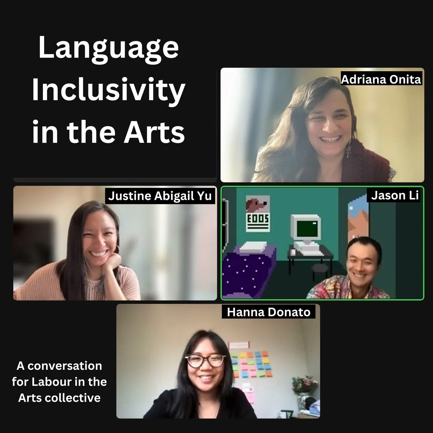 The Polyglot founder (@adi.onita) was invited by @labourinthearts to discuss &quot;language inclusivity in the arts&quot; with other thought leaders in this area:

✨Justine Abigail (@justineabigail), an arts facilitator, educator, and founder of @liv