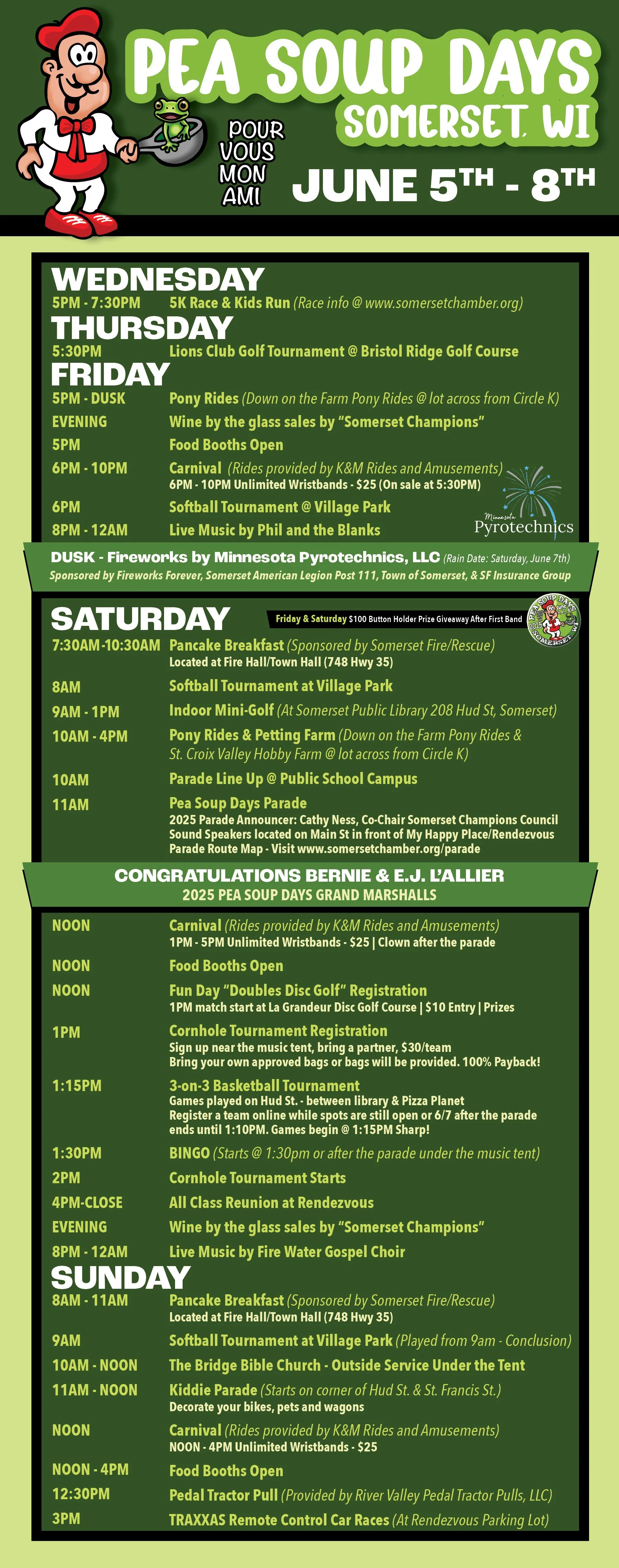 Somerset, WI – Pea Soup Days – June 5-8, 2025 – Explore the Wild and ...