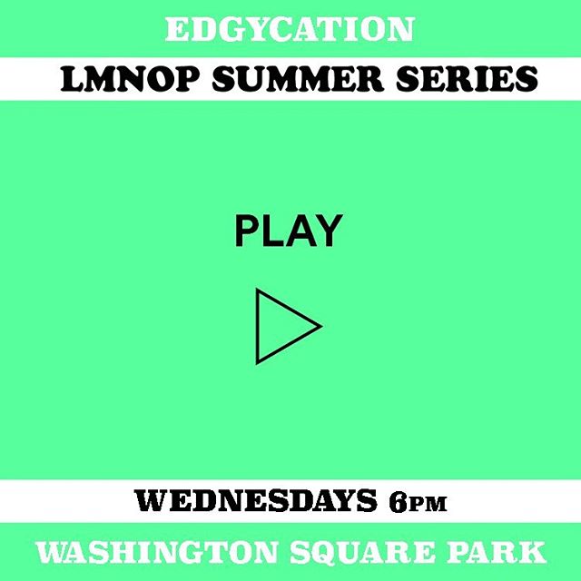 LMNOPlay is a free communal activity to stretch the body, loosen the mind, and get you thinking outside the box. Join us at 6pm at Washington Square Park in the grass area on the left side of the arch. See more info about our summer series from link in our bio. #LMNOP #edgycation #mindfulness #nyc
