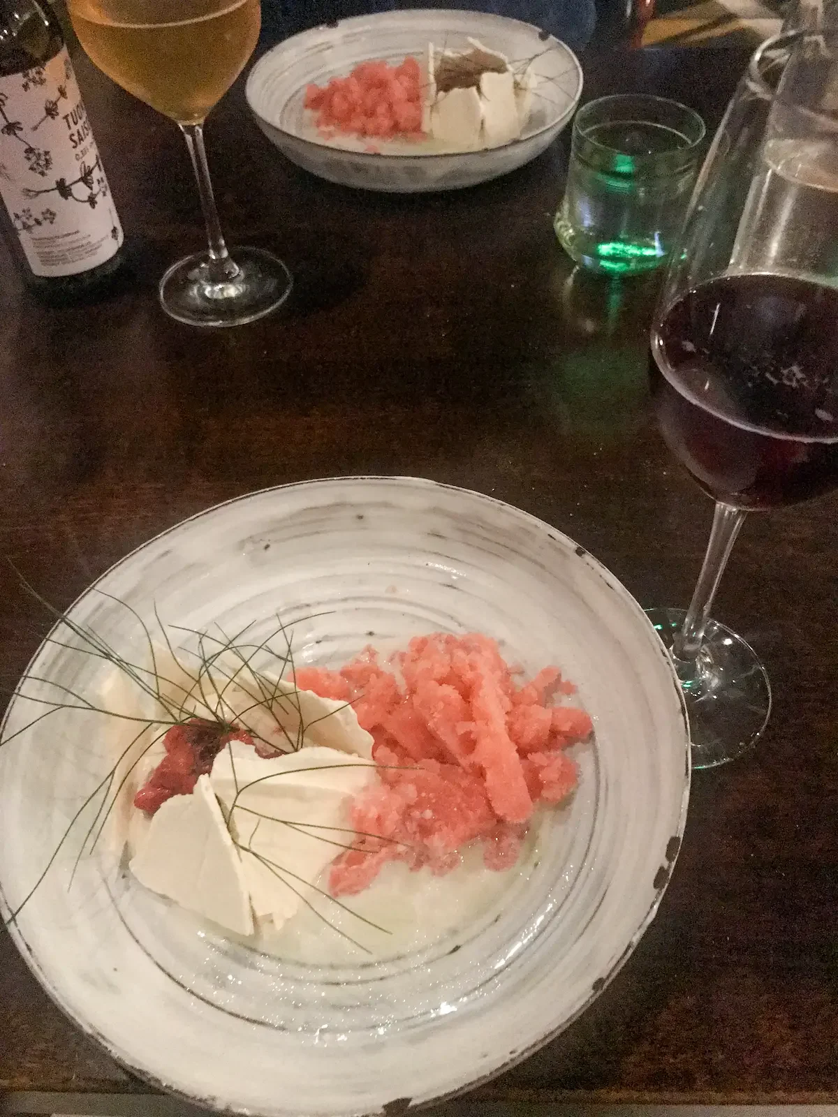 Dessert at Michelin star rated Gron in Helsinki