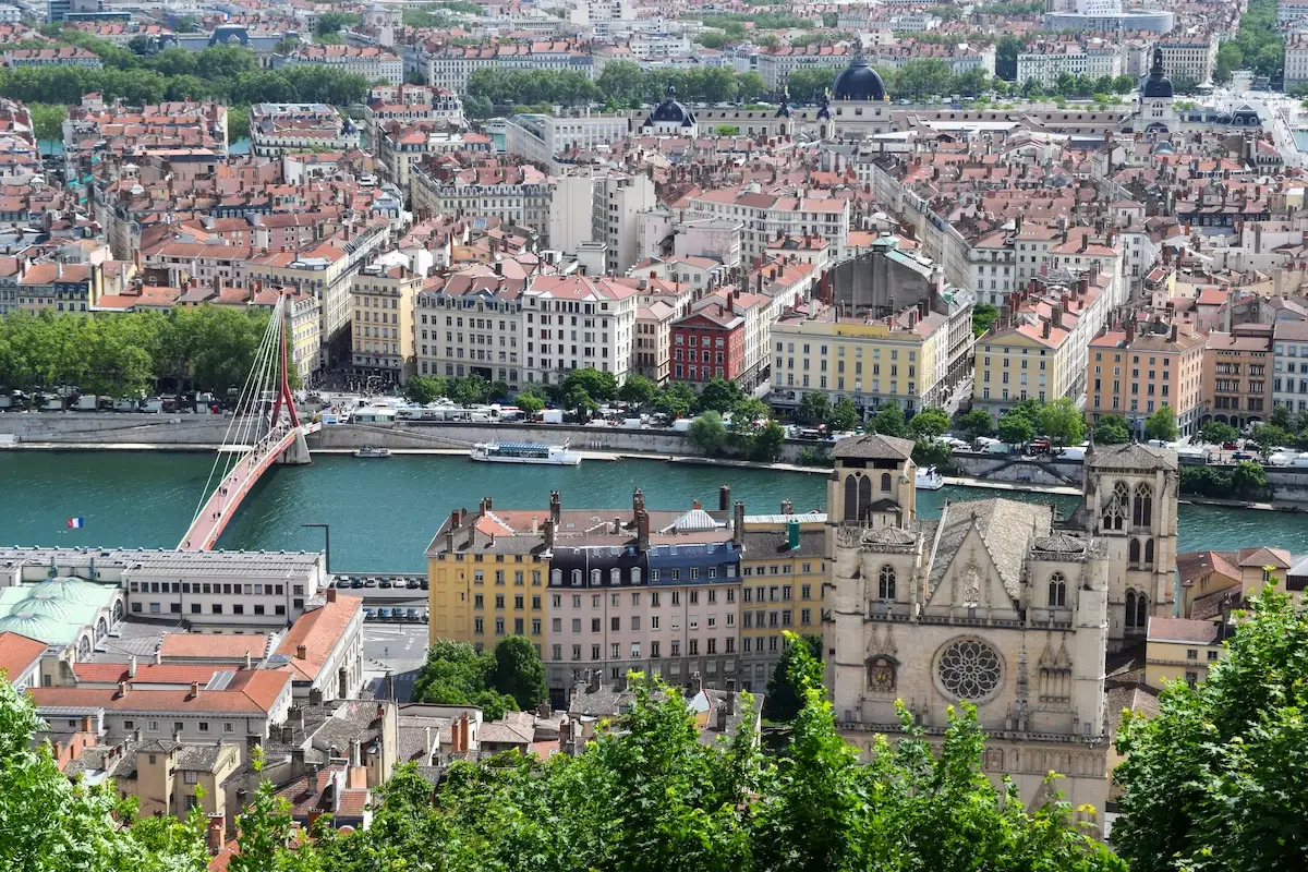 Lyon, France from the basilica lookout view