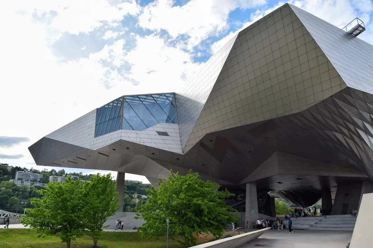 The outside of the Musée des Confluences in Lyon France