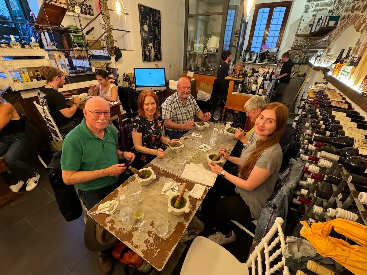 Pesto making class in Vernazza, Cinque Terre