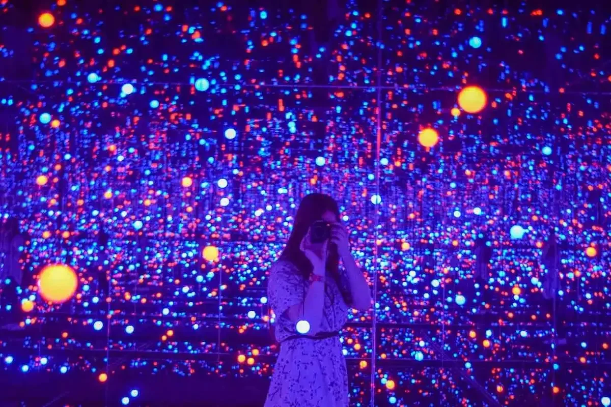 Amber in the interior gallery space at the Louisiana Museum of Modern Art, Denmark