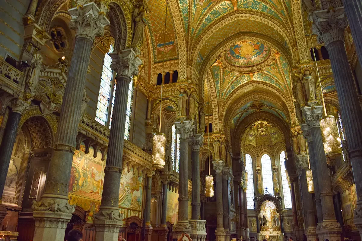 Inside Lyon's beautiful basilica