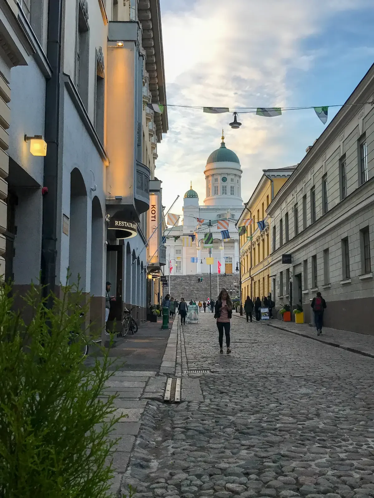 Helsinki cathedral from a side street