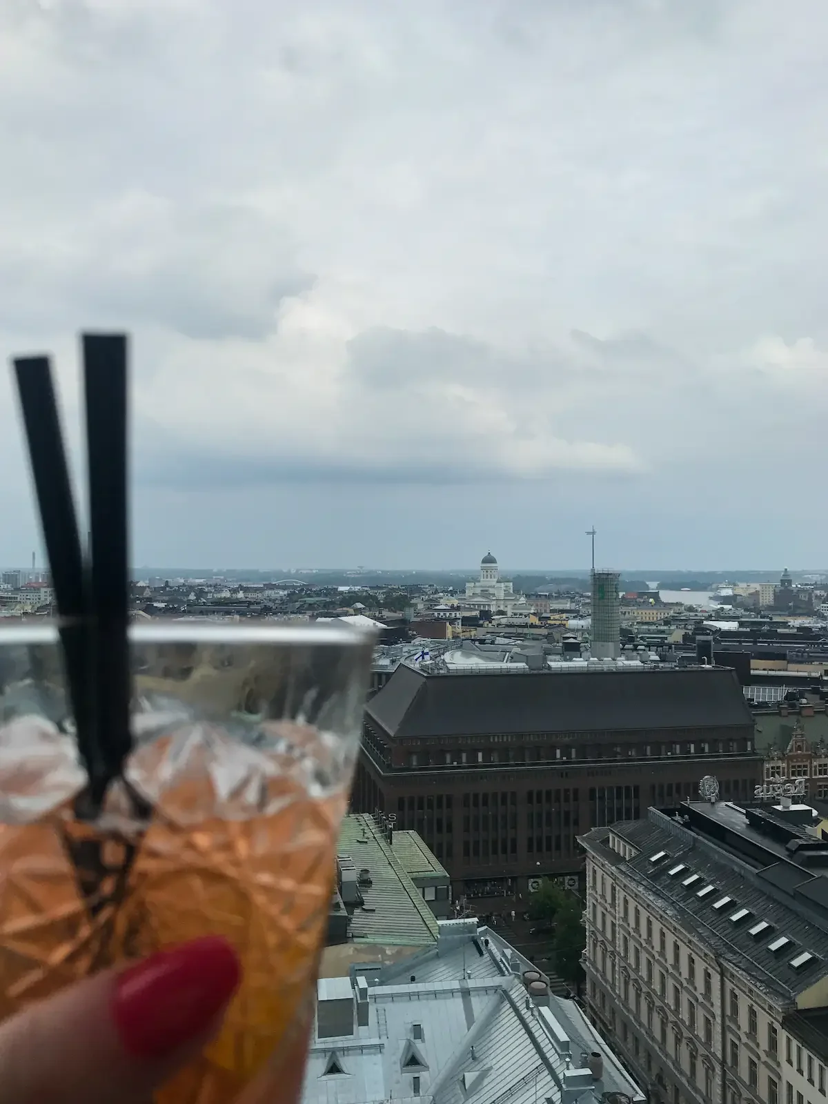 A drink with a view at Ateljée Bar, Helsinki