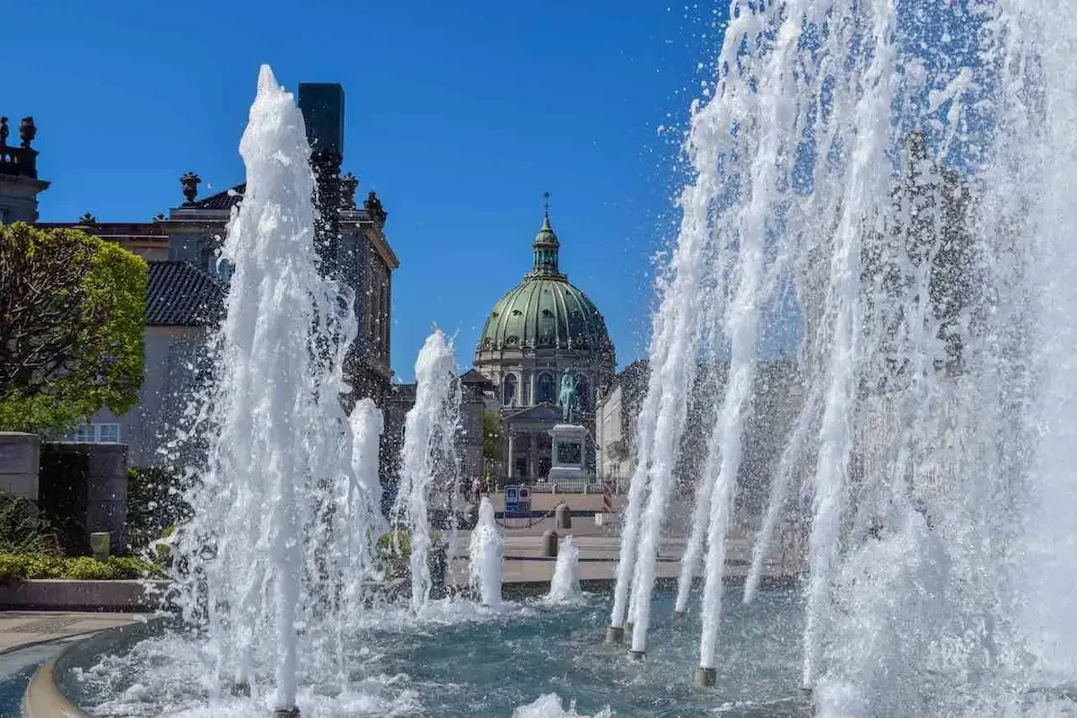 Frederik's Church (Marble Church) viewed from Amalienborg Palace, Copenhagen
