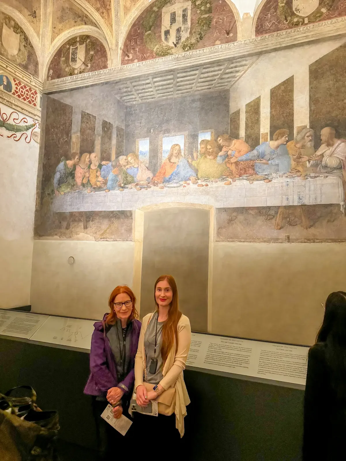 Amber at the Last Supper painting in Milan
